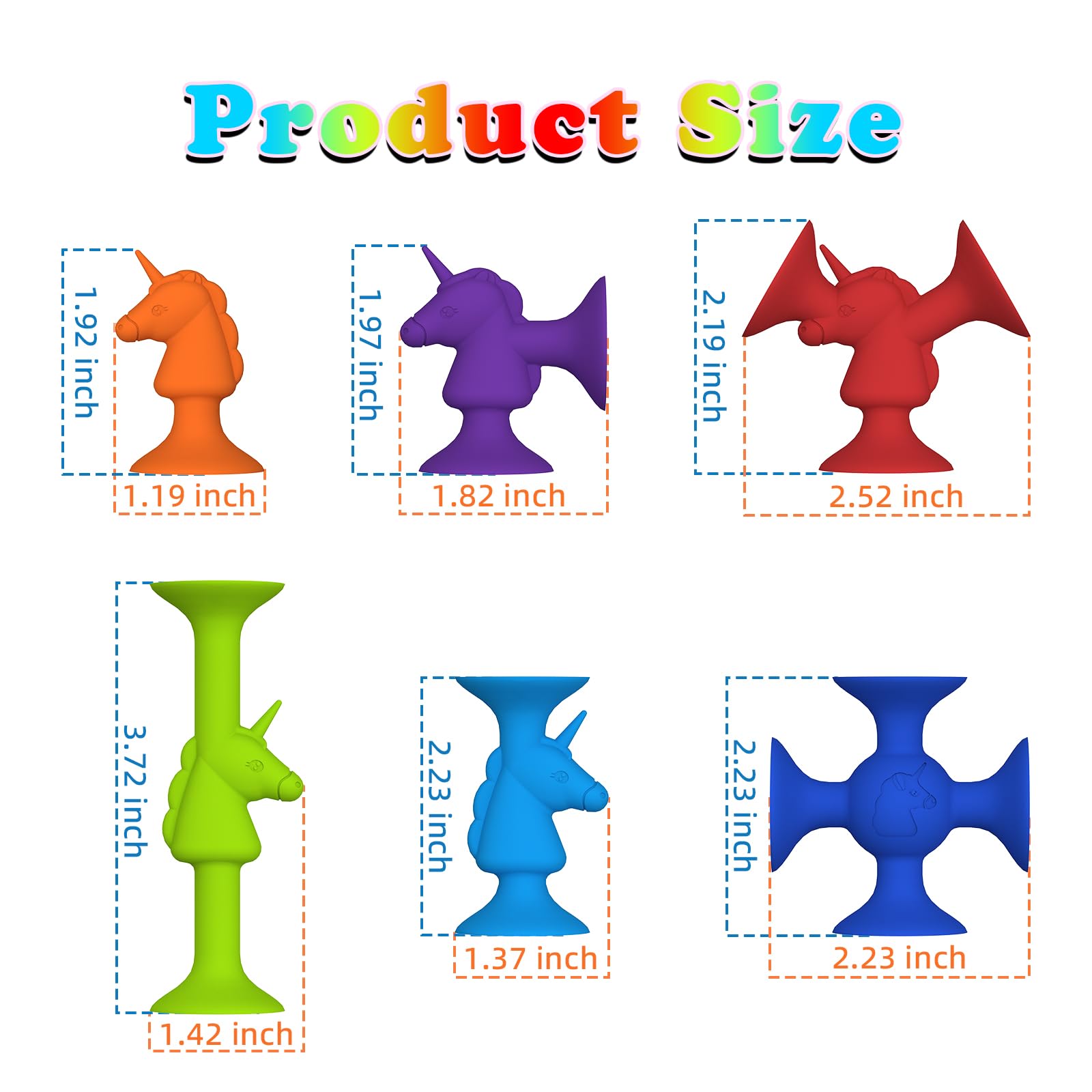 11-Piece Unicorn Bath Toys for Toddlers - Montessori Sensory Toys for Autistic & ADHD Kids - Water Play, Travel & Birthday Gift for Boys & Girls - Bathtub Fun & Learning Developmental Toys
