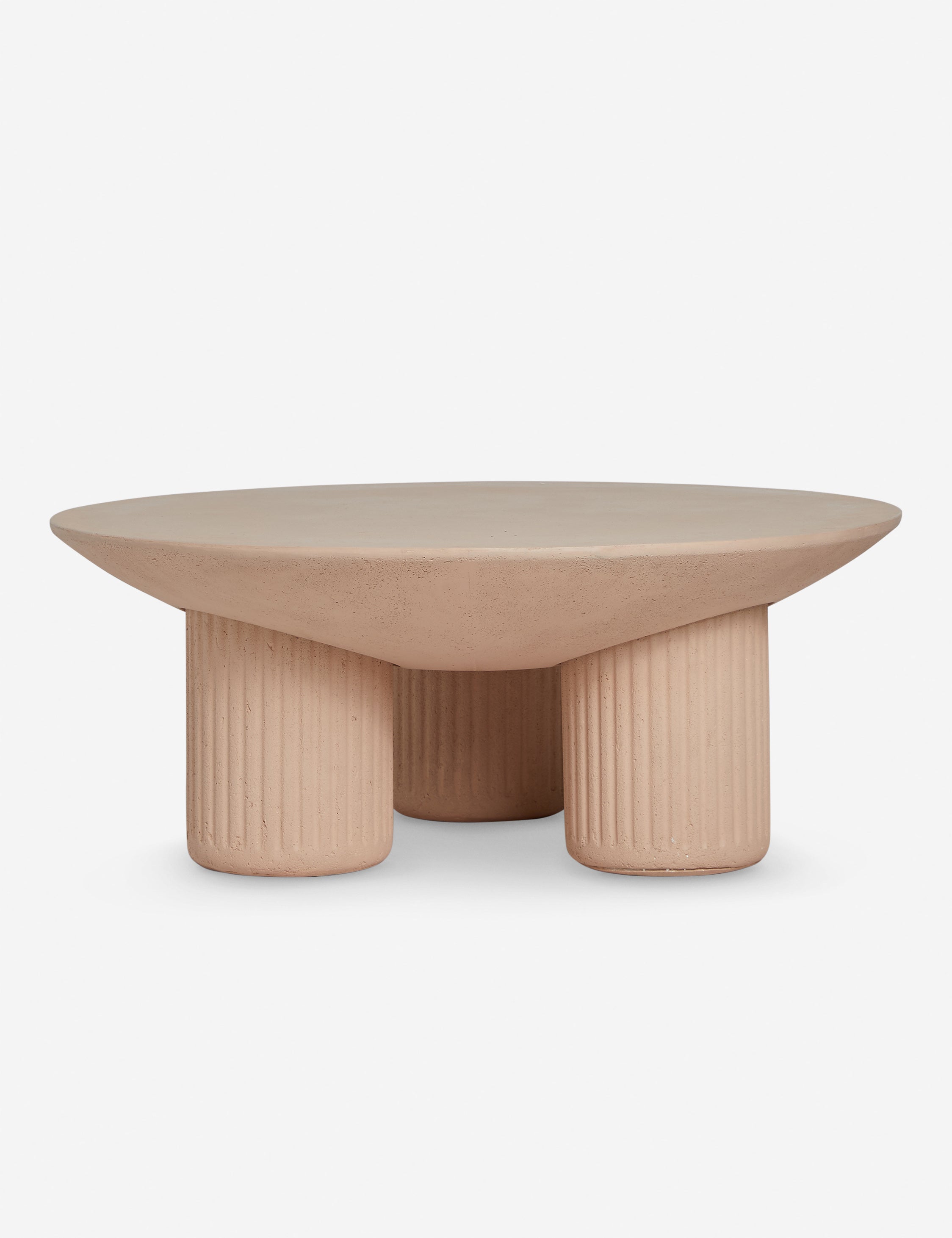 Round Coffee Table for Indoor and Outdoor Use - Rustic Wooden Side Table for Patio, Living Room, or Garden Decor