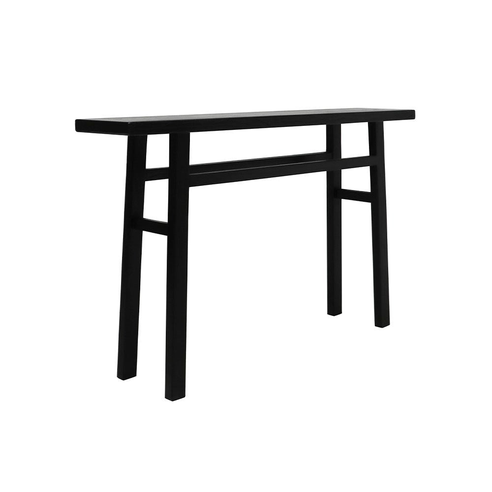 Modern Pavia Console Table 150cm - Sleek Black Entryway Sofa Table for Hallway, Living Room & Bedroom Decor