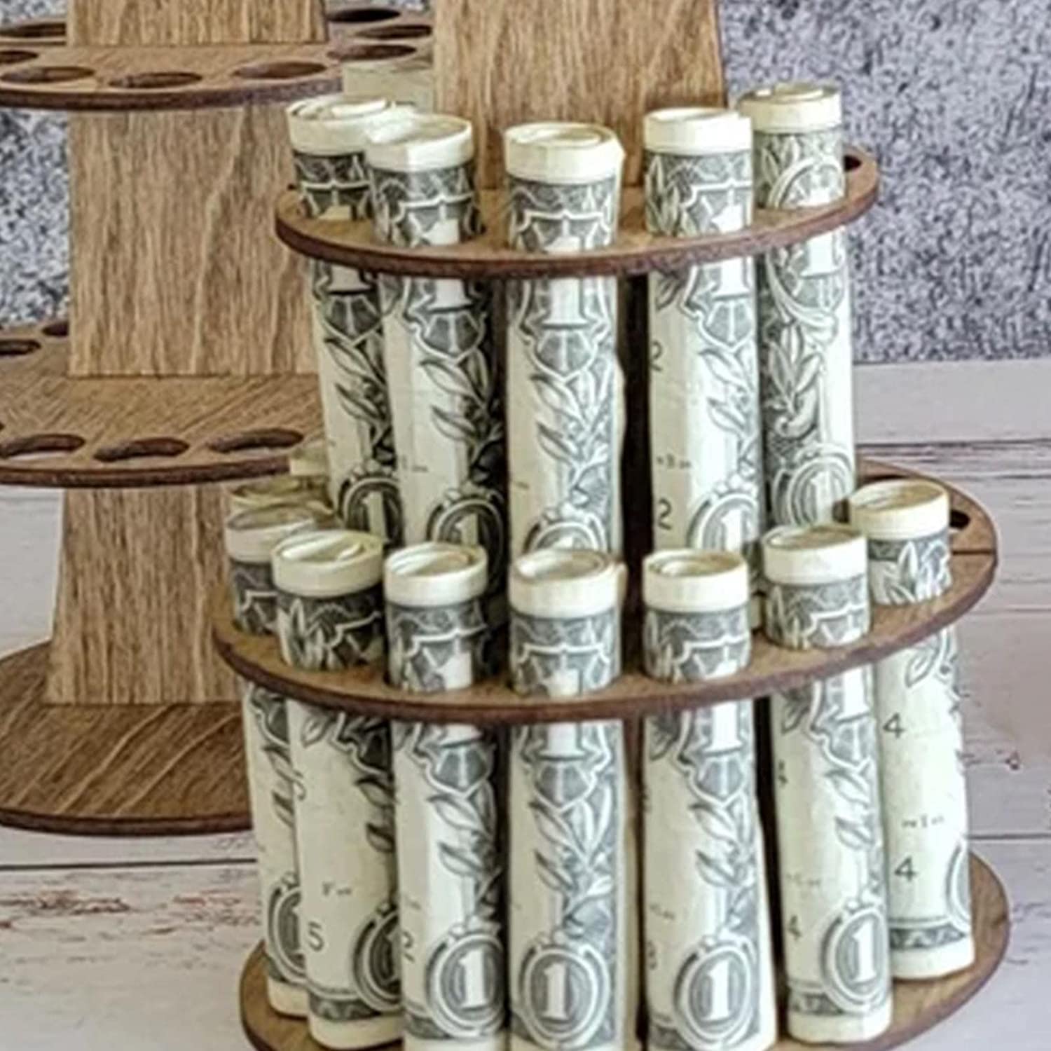 2024 Graduation Money Cake Holder - Unique Graduation Gift Ideas for High School & College Grads - White Money Cake Box for Cash Gifts - Perfect for Graduation Parties & Celebrations