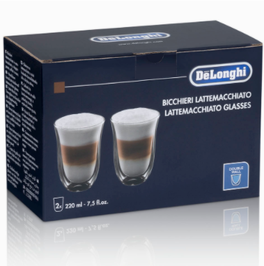 Double Wall Latte Macchiato Glass Set of 2 - 200ml Heat Resistant Coffee Cups for Espresso, Cappuccino & Hot Beverages - Perfect for Home, Café & Office Use