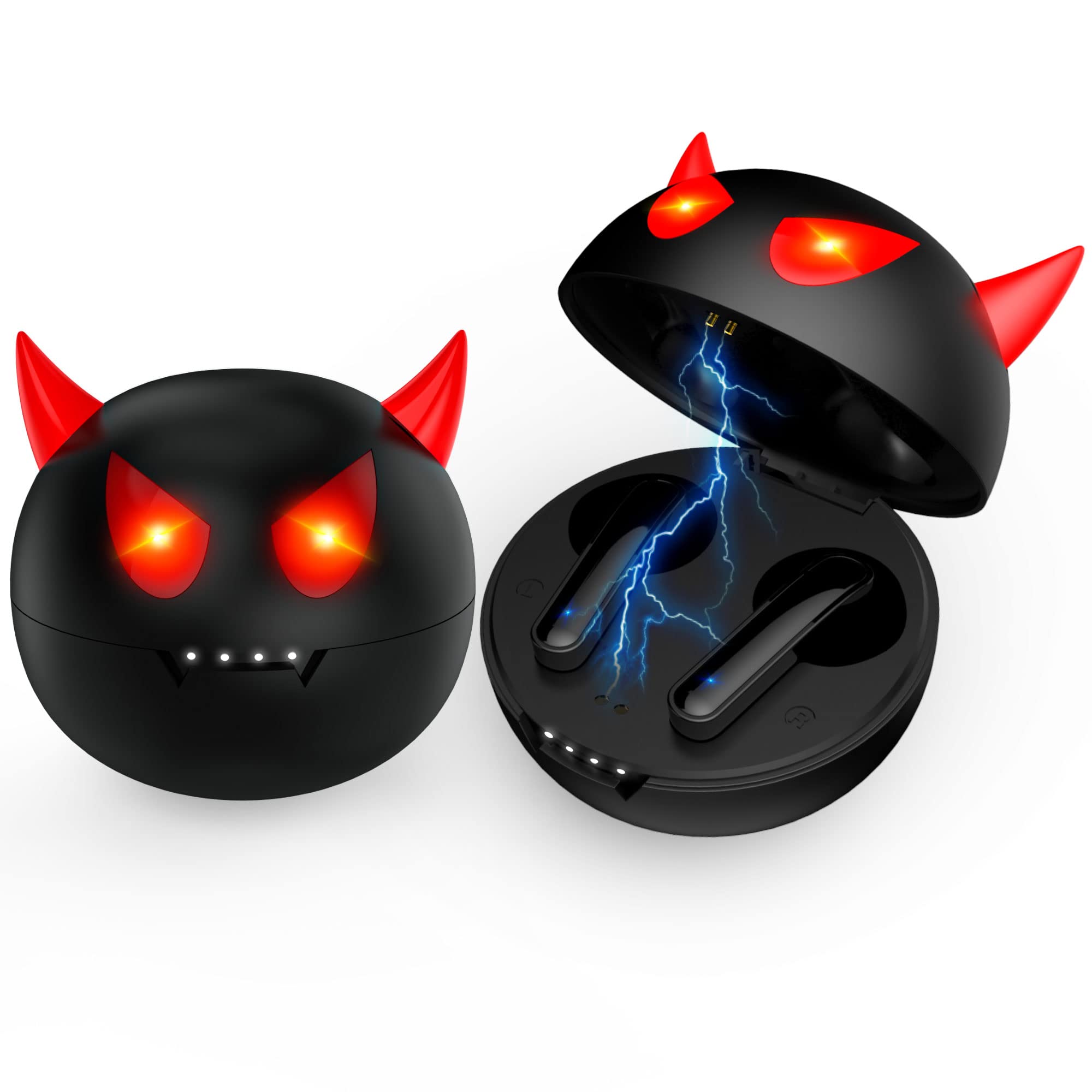 AMAFACE Cartoon Wireless Earbuds Bluetooth 5.0 with Cute Charging Case, IPX5 Waterproof Stereo Headphones, Noise Cancelling Mic for Gaming, Anime Watching & Workout - Perfect for Gamers & Anime Fans