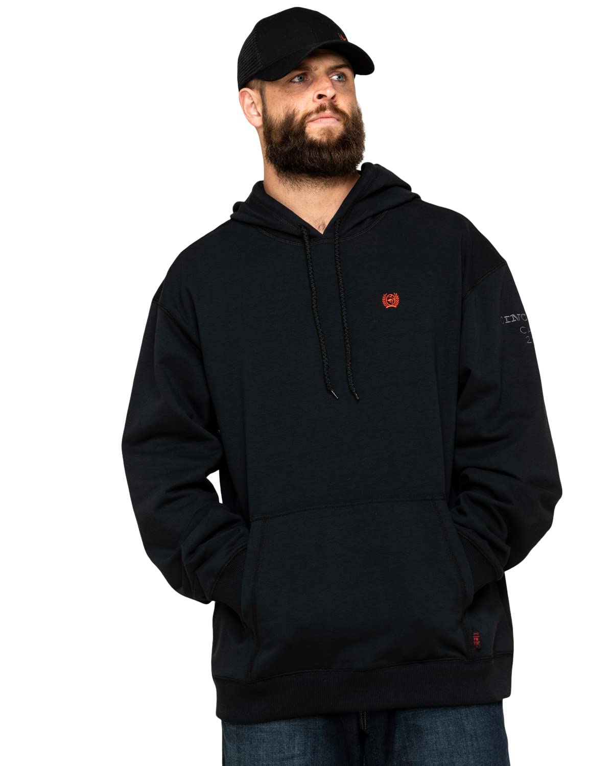Flame Resistant Hoodie for Men - Cinch Work Sweatshirt Black WNK3601001 | Heavy Duty Workwear for Construction, Welding & Outdoor Jobs