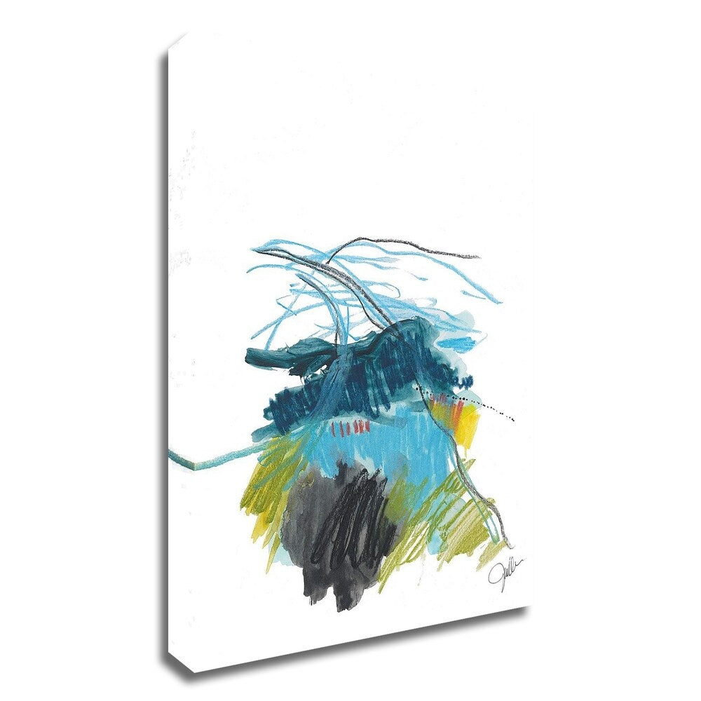 Abstract Landscape No. 33 by Jan Weiss - Premium Canvas Wall Art Print - Ready to Hang - Modern Home & Office Decor for Living Room, Bedroom or Workspace