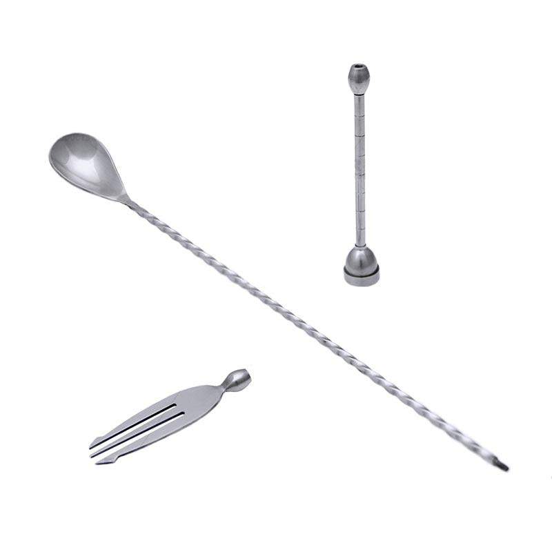 BarConic® 12 Inch Interchangeable Bar Spoon - Professional Mixing Tool for Cocktails, Mocktails & Stirring Drinks - Perfect for Home Bars, Bartending & Mixology Enthusiasts
