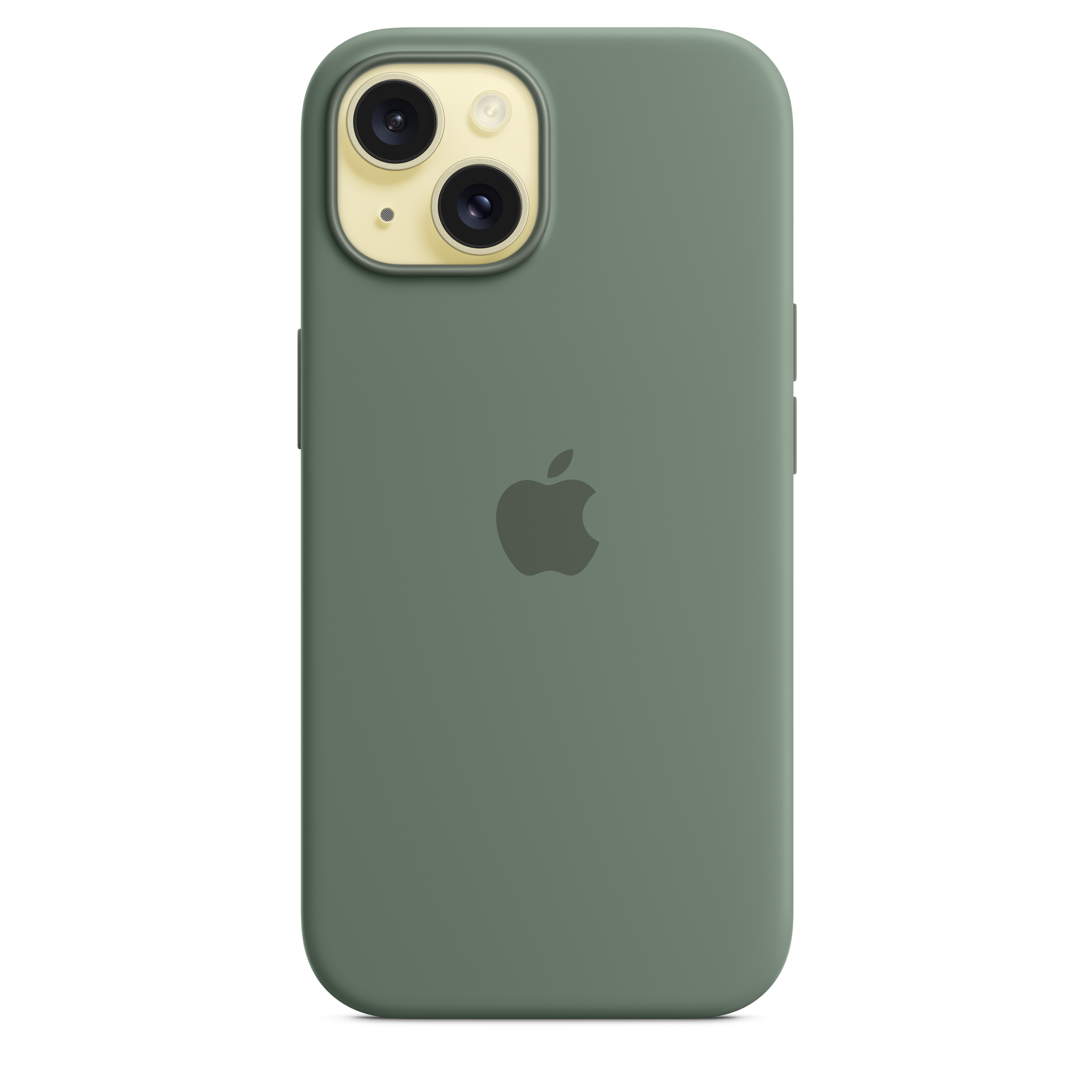 Premium Silicone Case with MagSafe for iPhone 15 - Cypress Green | Slim Protective Cover for Everyday Use, Work & Travel
