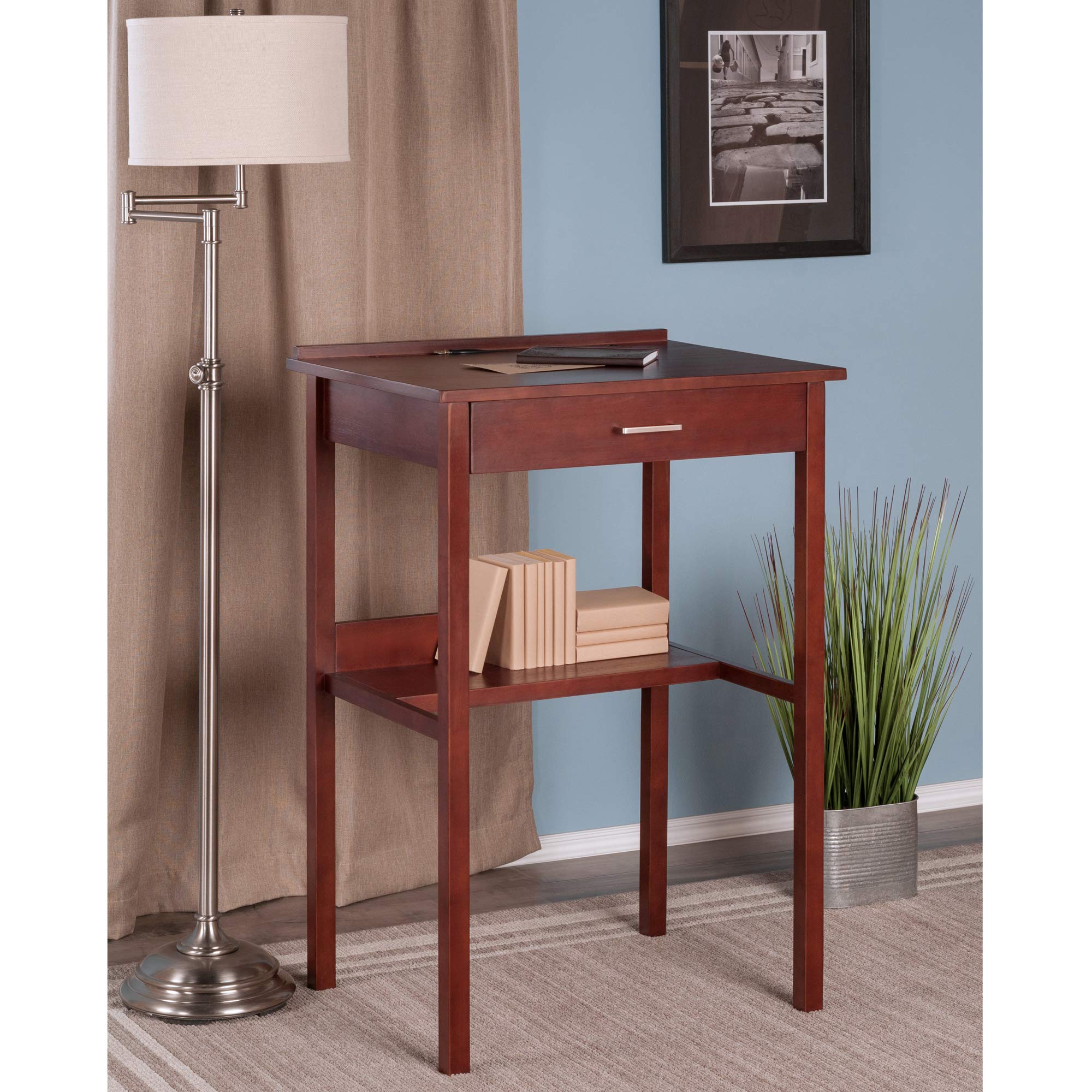 Walnut Winsome Ronald High Desk for Home Office & Study