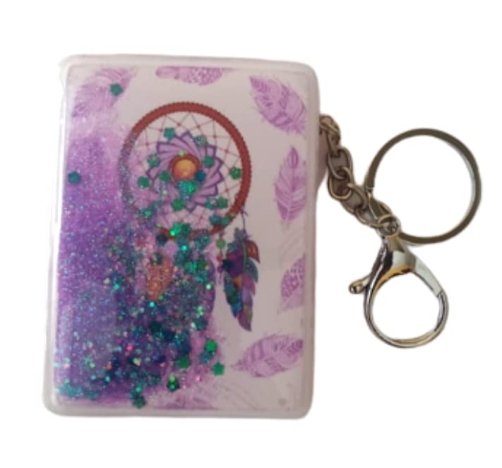 VR Creatives Dream Catcher Print Compact Makeup Mirror - Portable Cute Hand Mirror with Keychain | Perfect for Travel, Purse & Cosmetics Touch-ups