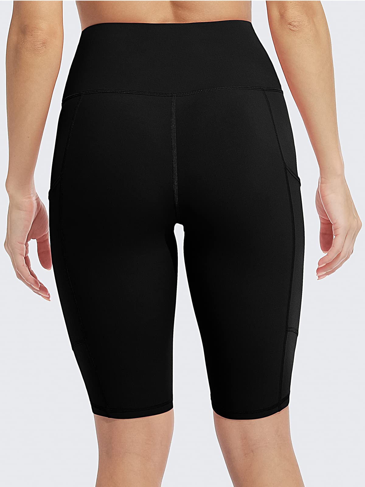 SOCIALA Women's High Waist Biker Shorts with Side Pockets - 12