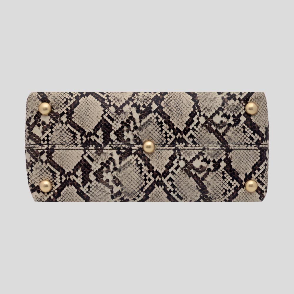 Stylish Tryhard Leather Crossbody Bag with Snake Print - Perfect for Casual Outings, Travel & Everyday Use