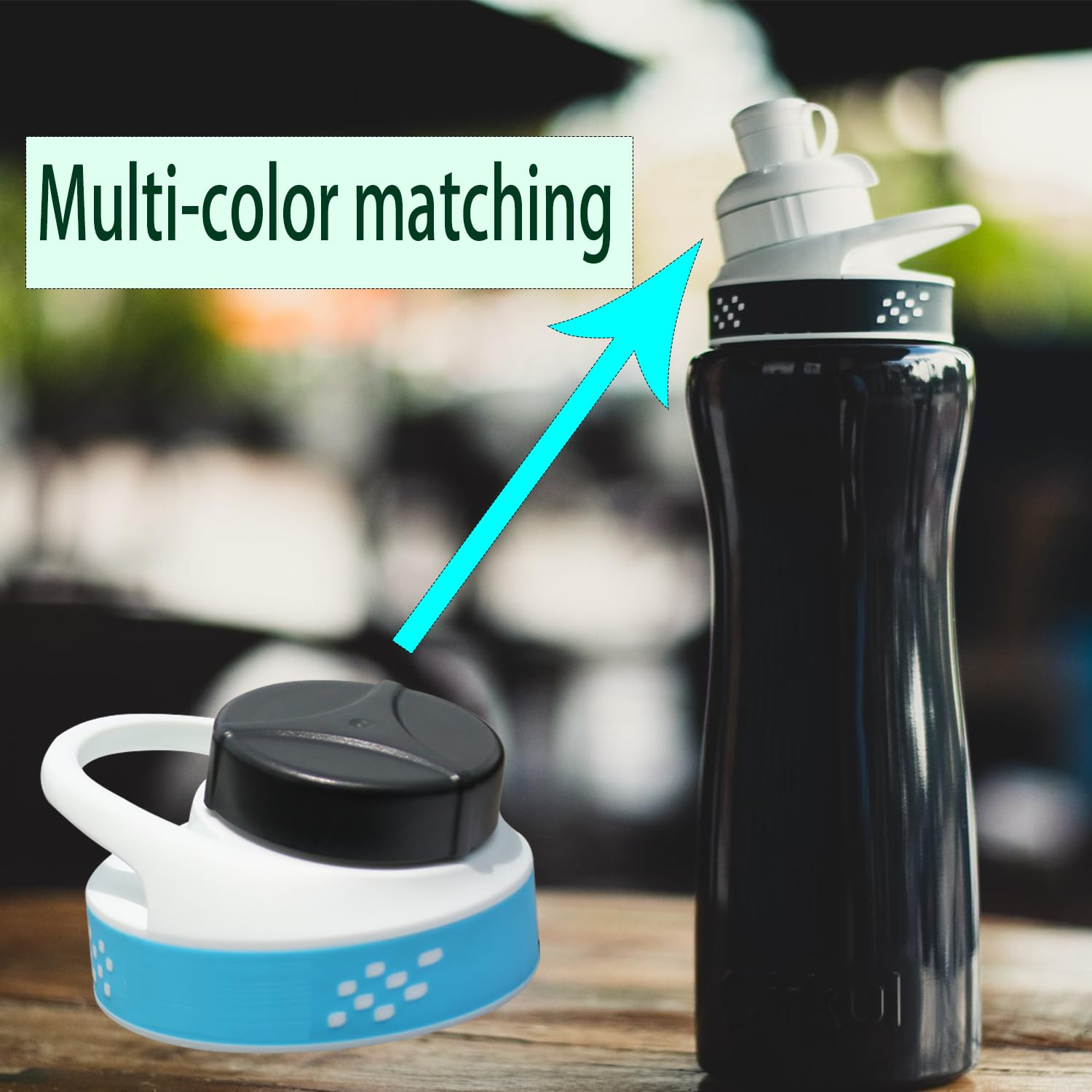ziHenryDa Water Bottle Lid Replacement - Compatible with Cirkul Bottle Adapter, Leak-Proof Drinking Cap for Cirkul Water Bottles | Perfect for Gym, Hiking, Travel & Everyday Hydration