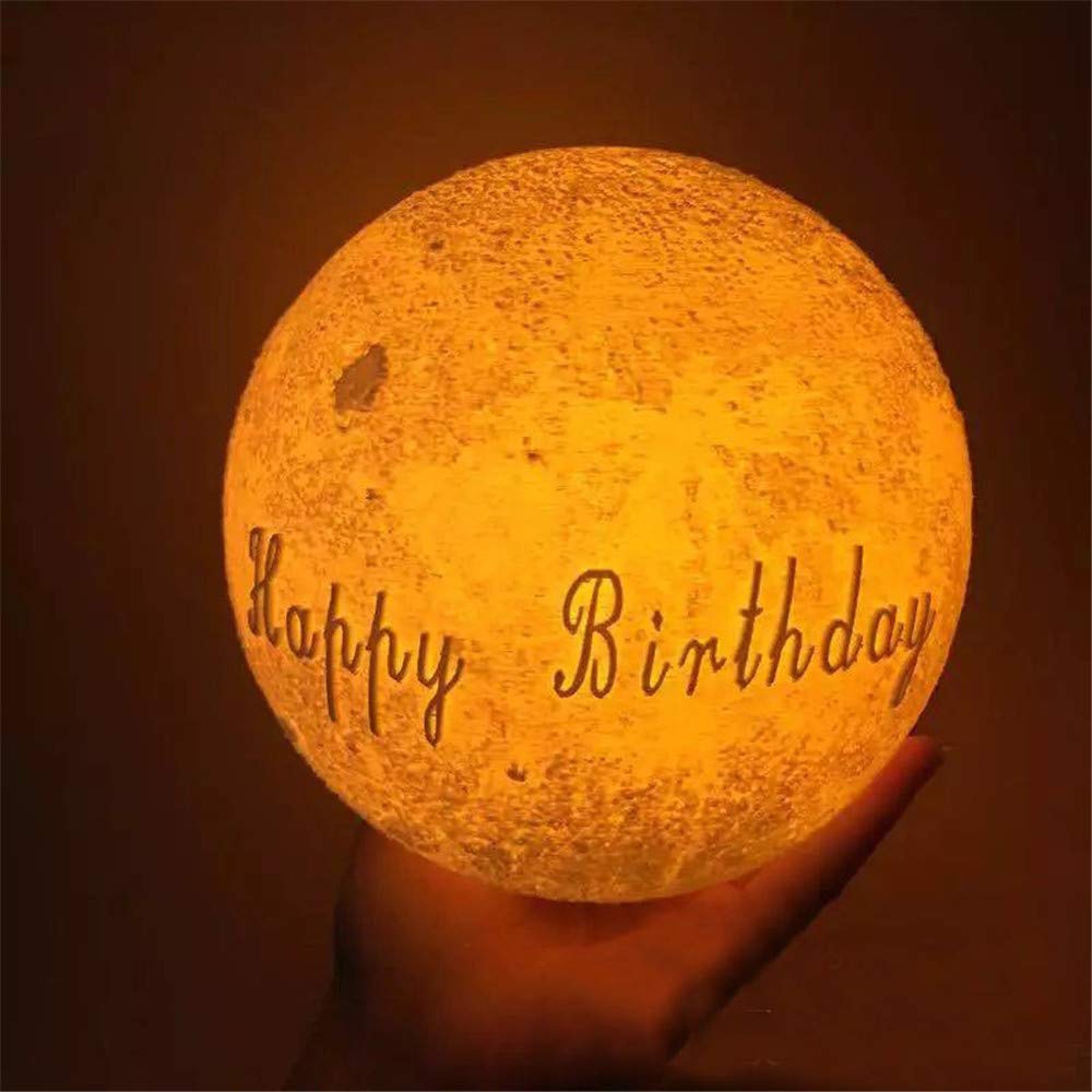 Custom 3D Moon Lamp with Personalized Photo - 5.9 Inch Night Light for Bedroom, Nursery, Romantic Gifts & Home Decor