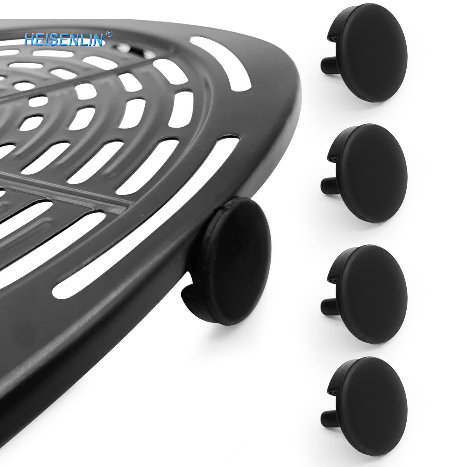 Premium 4PCS Rubber Bumpers & Anti-Scratch Feet for Ninja Air Fryer - Silicone Protective Covers for Crisper Plate Tray - Perfect for Kitchen Safety & Noise Reduction