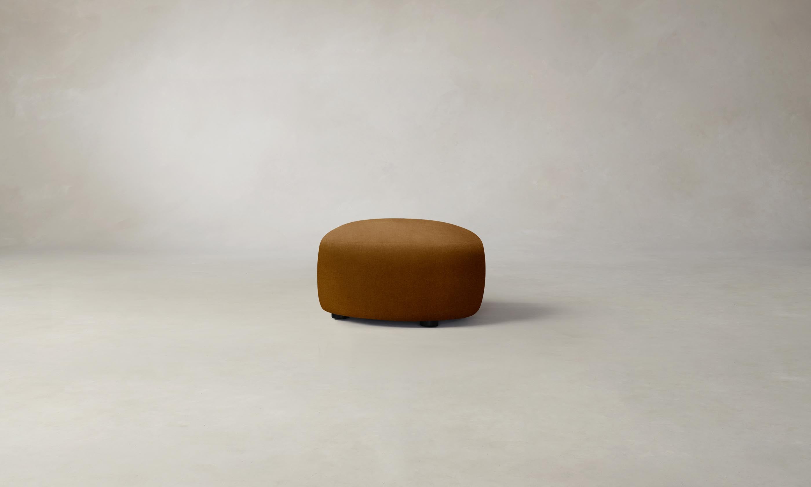Premium Mohair Brown Sugar Chelsea Ottoman - Stylish Footrest & Accent Chair for Living Room, Bedroom & Office Decor
