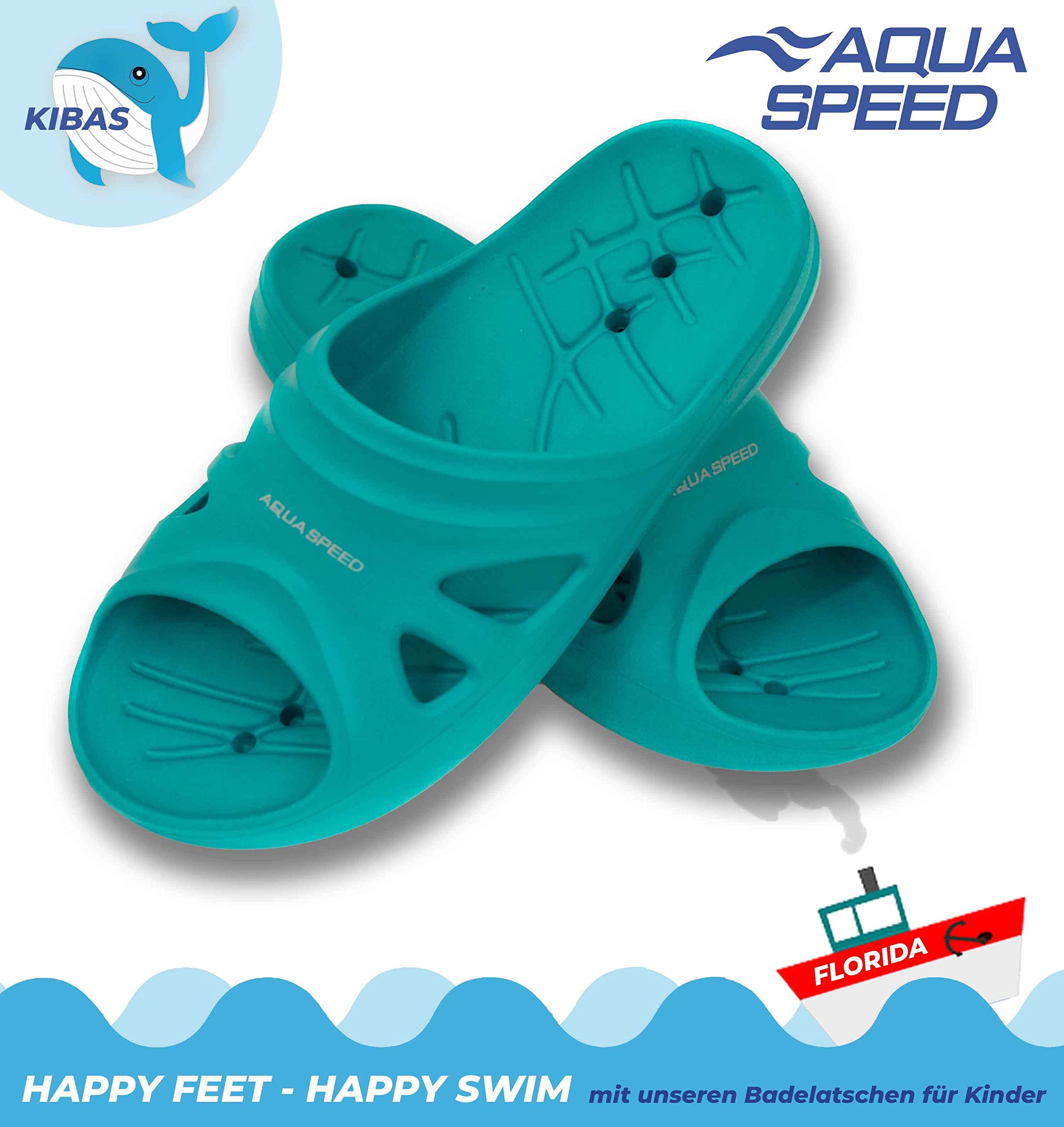 Aqua Speed Shower Slippers with Microfiber Towel Set - Non-Slip Bath & Beach Sandals for Women, Men & Kids - Perfect for Pool, Spa, Gym & Vacation Use