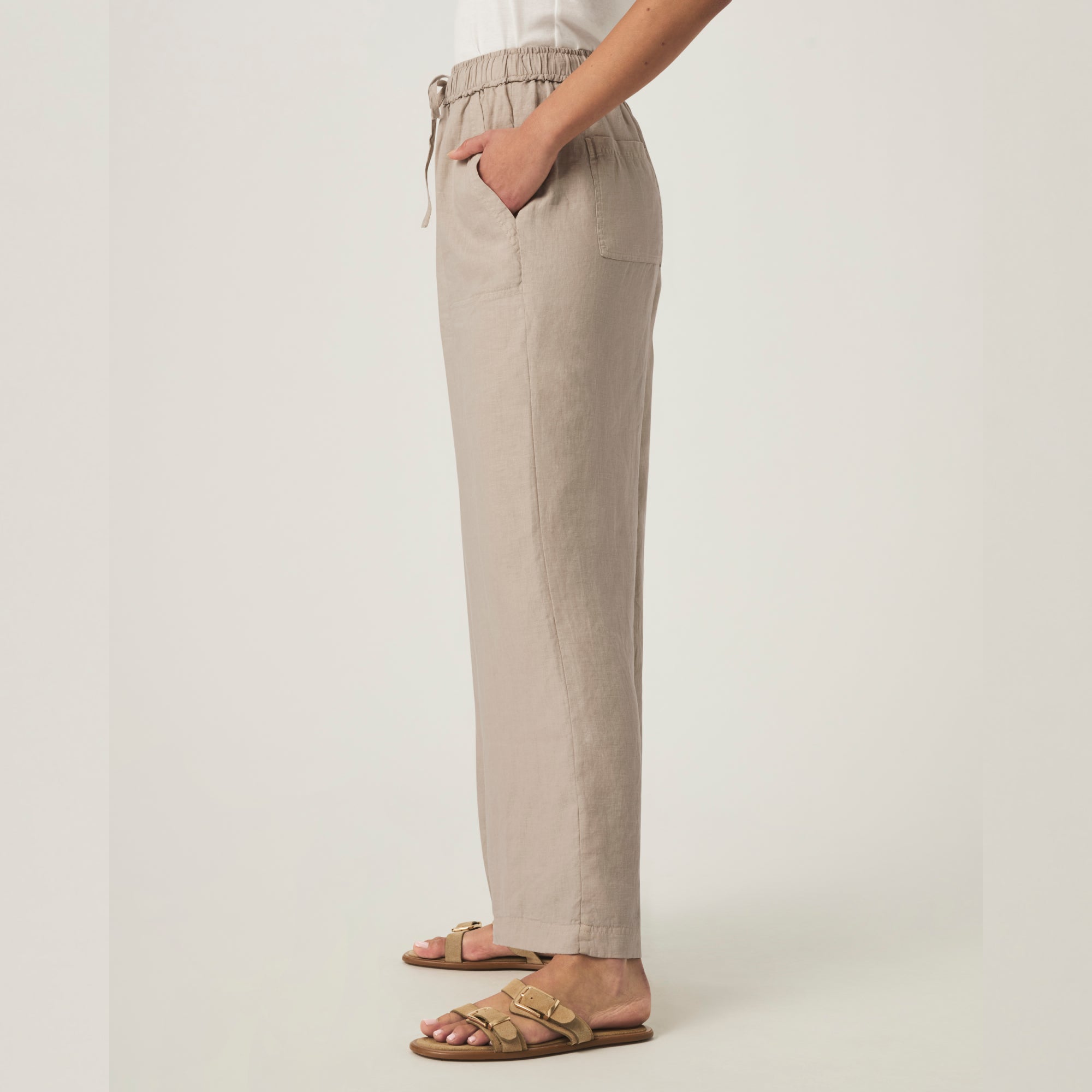 Angie Crop Wide Leg Pants - High Waisted Flowy Trousers for Women | Casual & Office Wear | Perfect for Summer & Travel