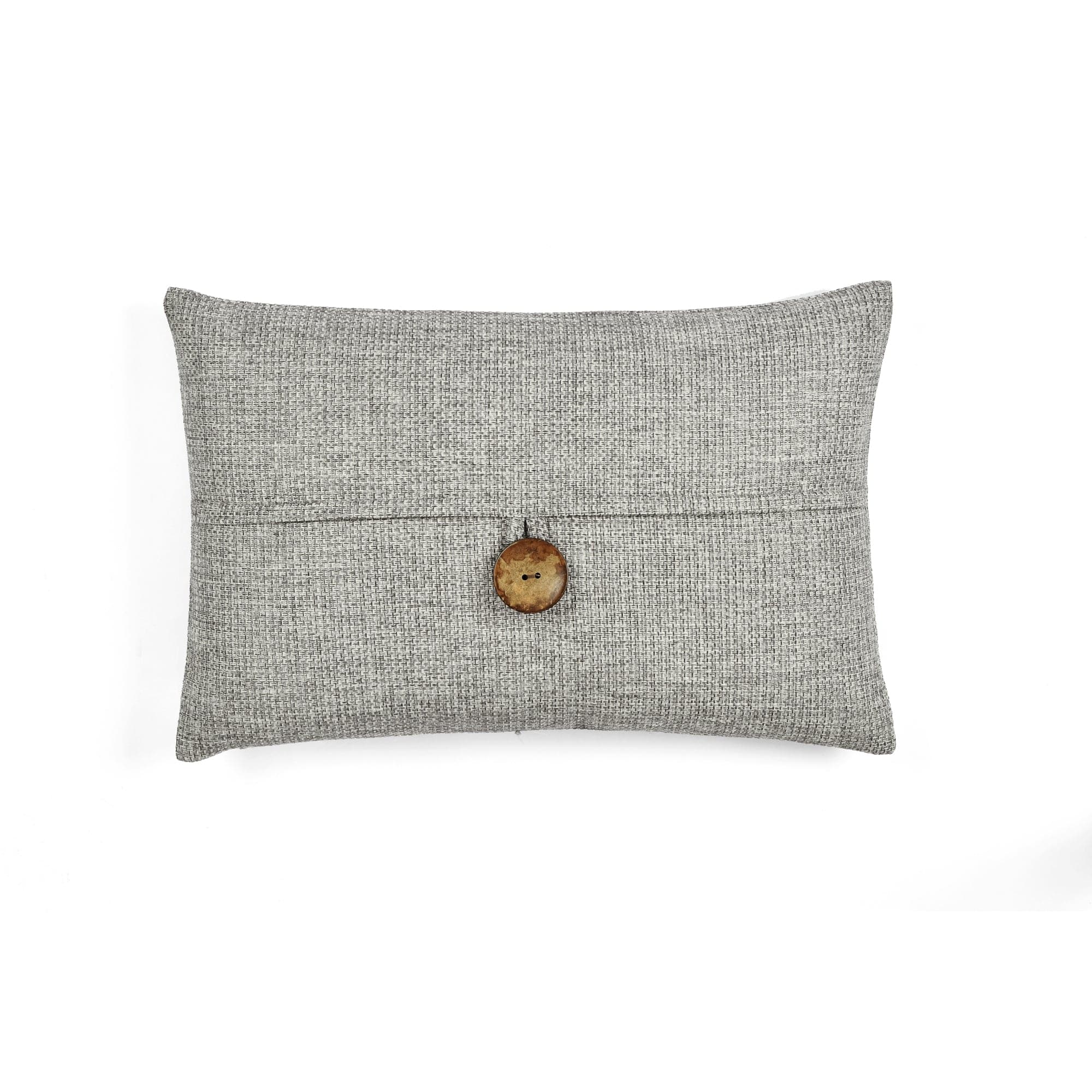 Linen Texture Woven Button Decorative Pillow Cover - Soft Bohemian Style Cushion Case for Sofa, Bed, Living Room & Home Decor