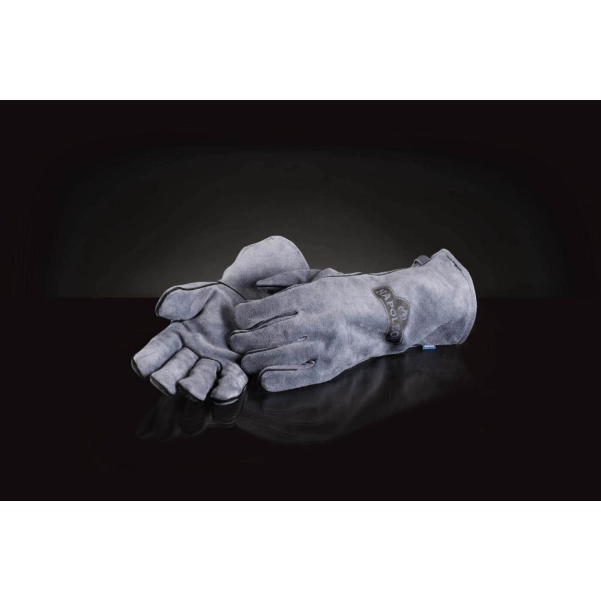 Napoleon 62147 Heat Resistant BBQ Gloves - Genuine Leather Grilling Mitts for Smoking, Roasting & Outdoor Cooking - Perfect for Backyard BBQs, Camping & Tailgating