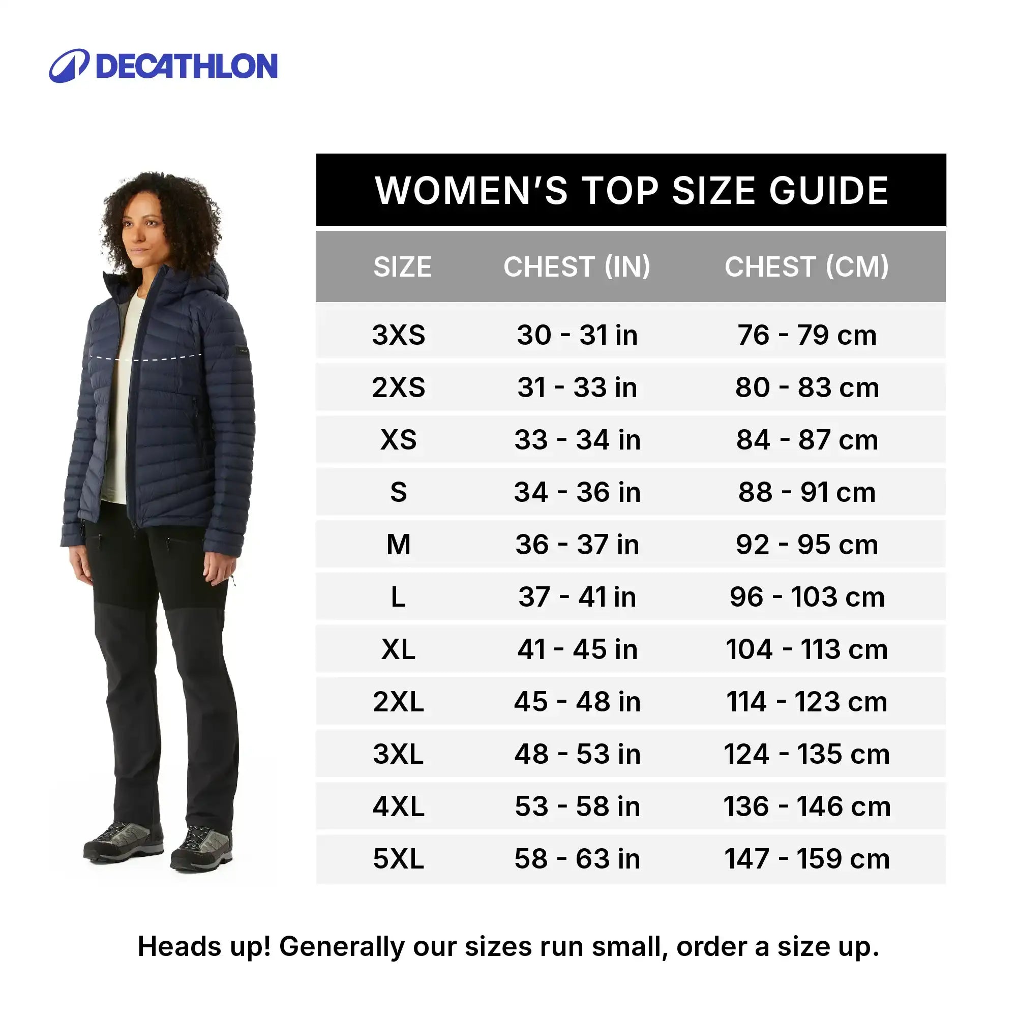Forclaz Women's MT100 Hooded Down Puffer Jacket - Lightweight Warm Winter Coat for Hiking, Skiing & Outdoor Activities