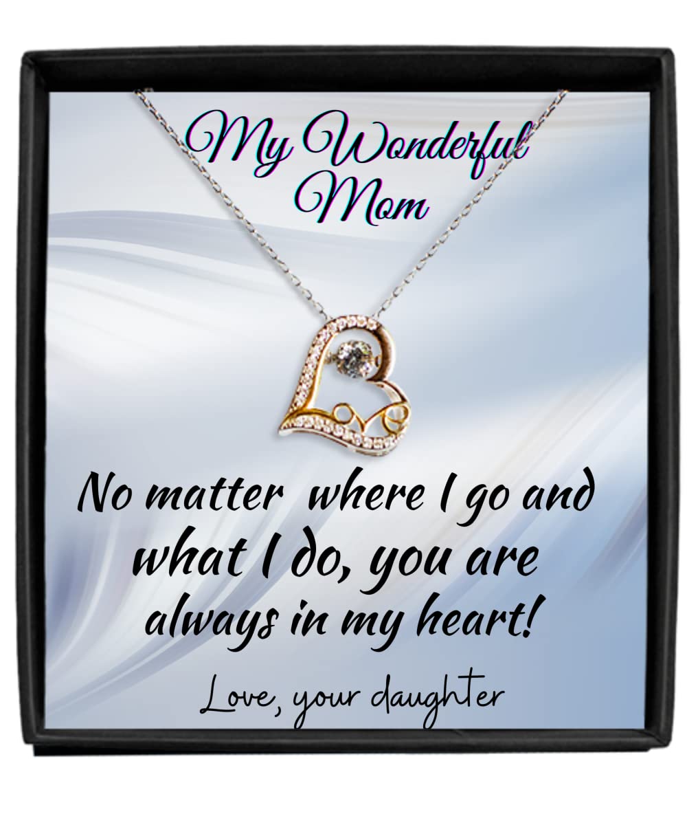 Personalized Mom Necklace - Heartfelt Gift for Mom from Daughter | Birthday, Mother's Day, Anniversary Jewelry Present