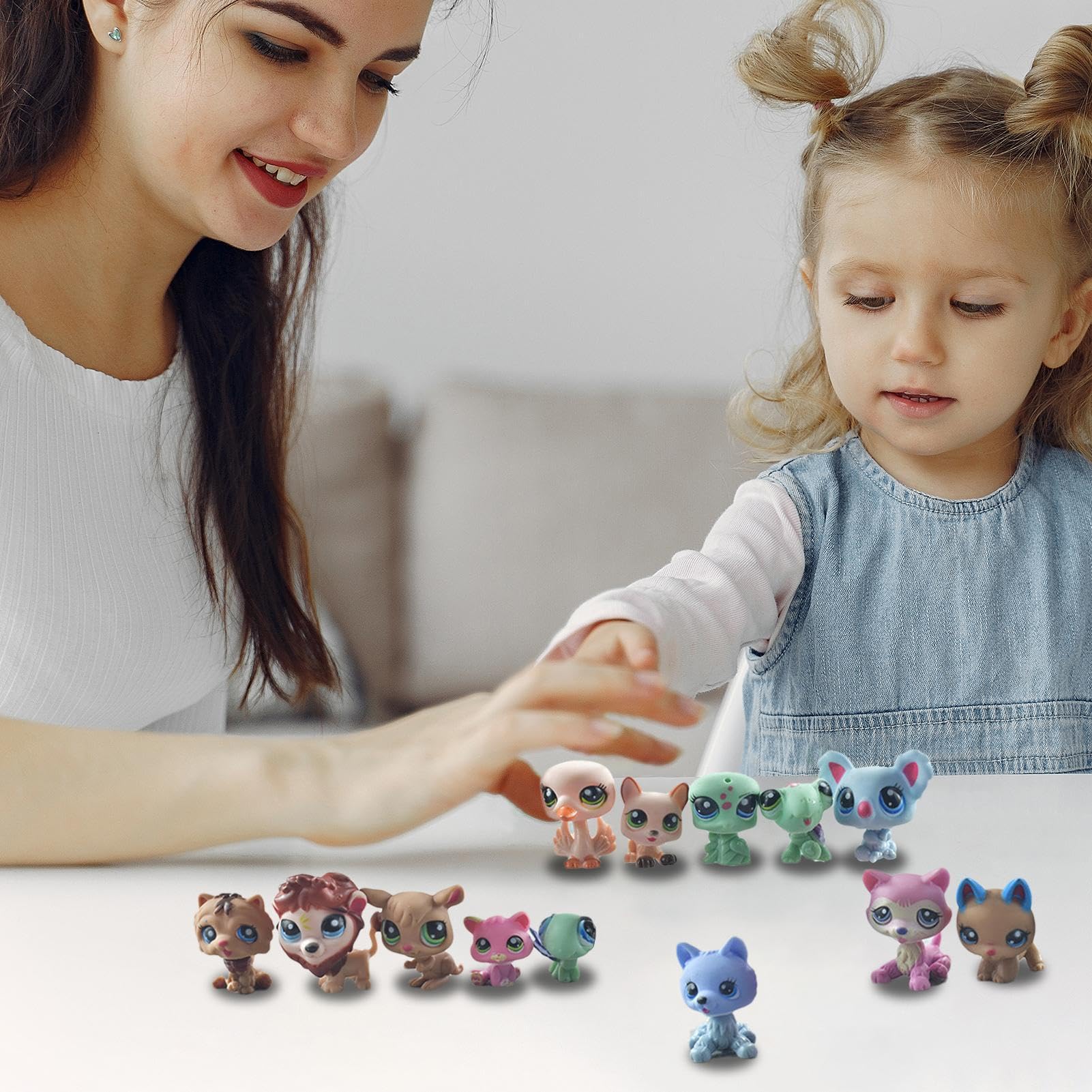 24-Piece LPS Pet Shop Figures Toy Set - Cute Collectible Small Pet Statues for Kids | Perfect for Playtime, Birthday Gifts & Pet-Themed Party Decorations