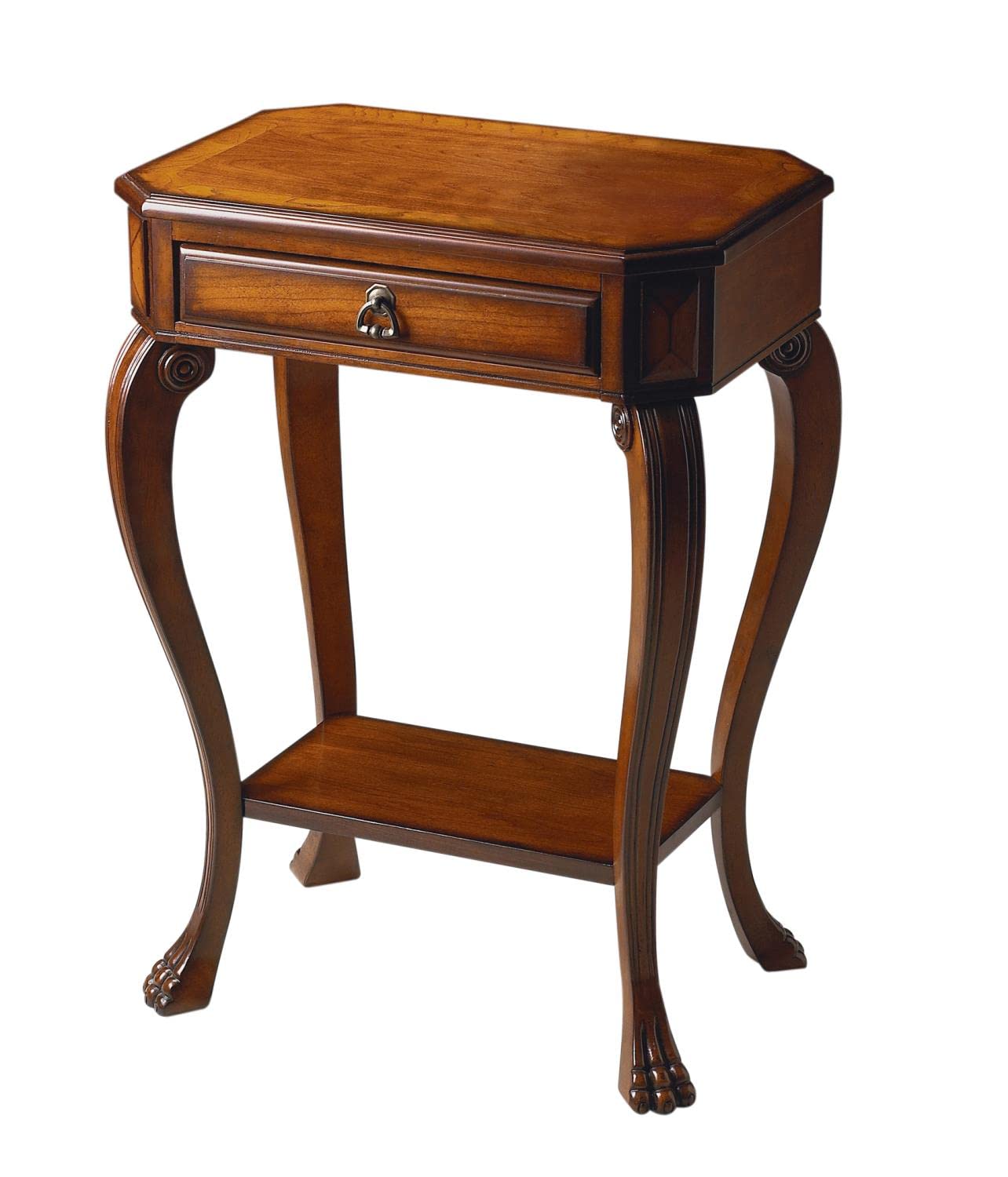 Butler Channing Olive Ash Burl Wood Console Table - Elegant Entryway Furniture for Hallway, Living Room & Foyer Decor