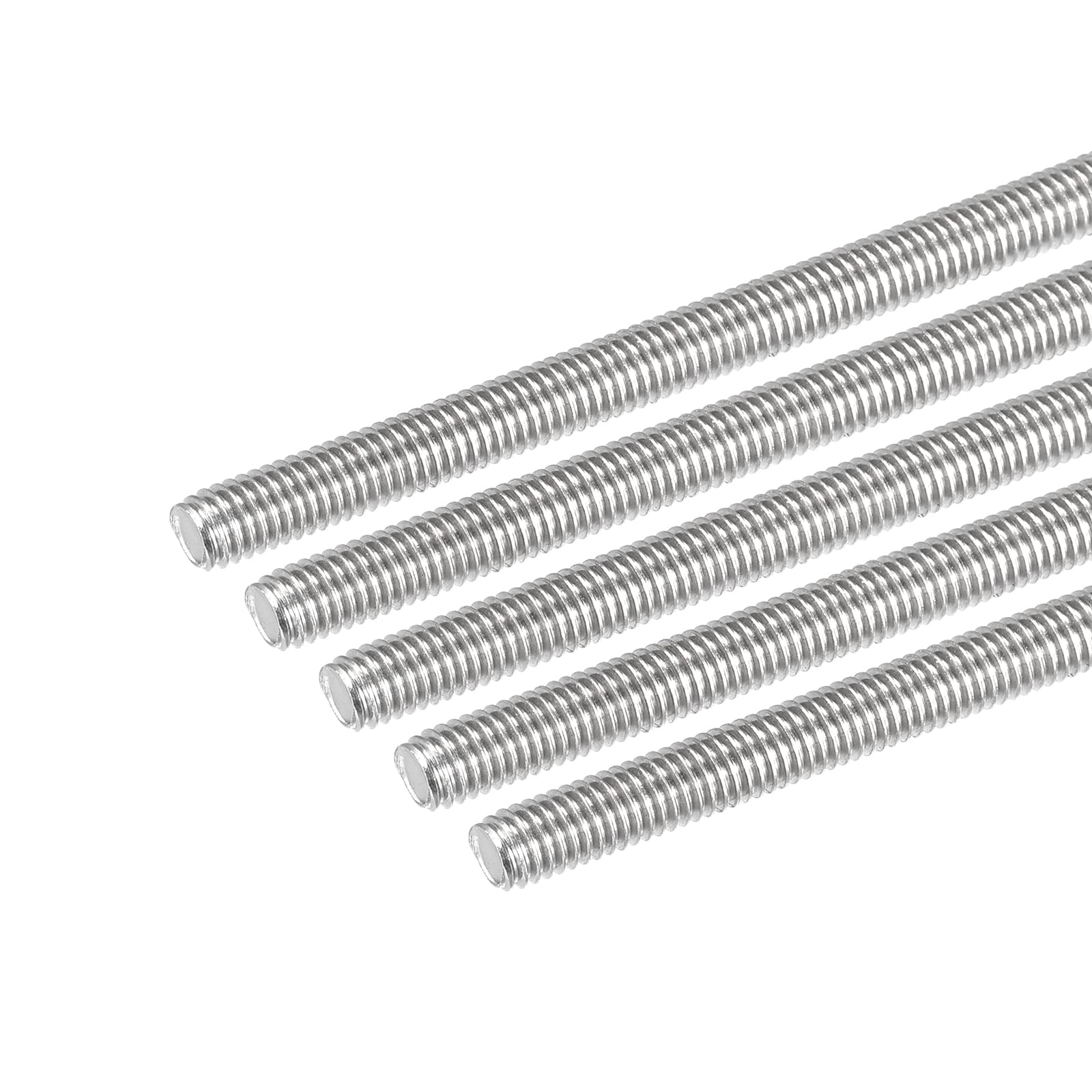 5Pack M6x120mm 304 Stainless Steel Threaded Rods - for DIY & Construction Projects