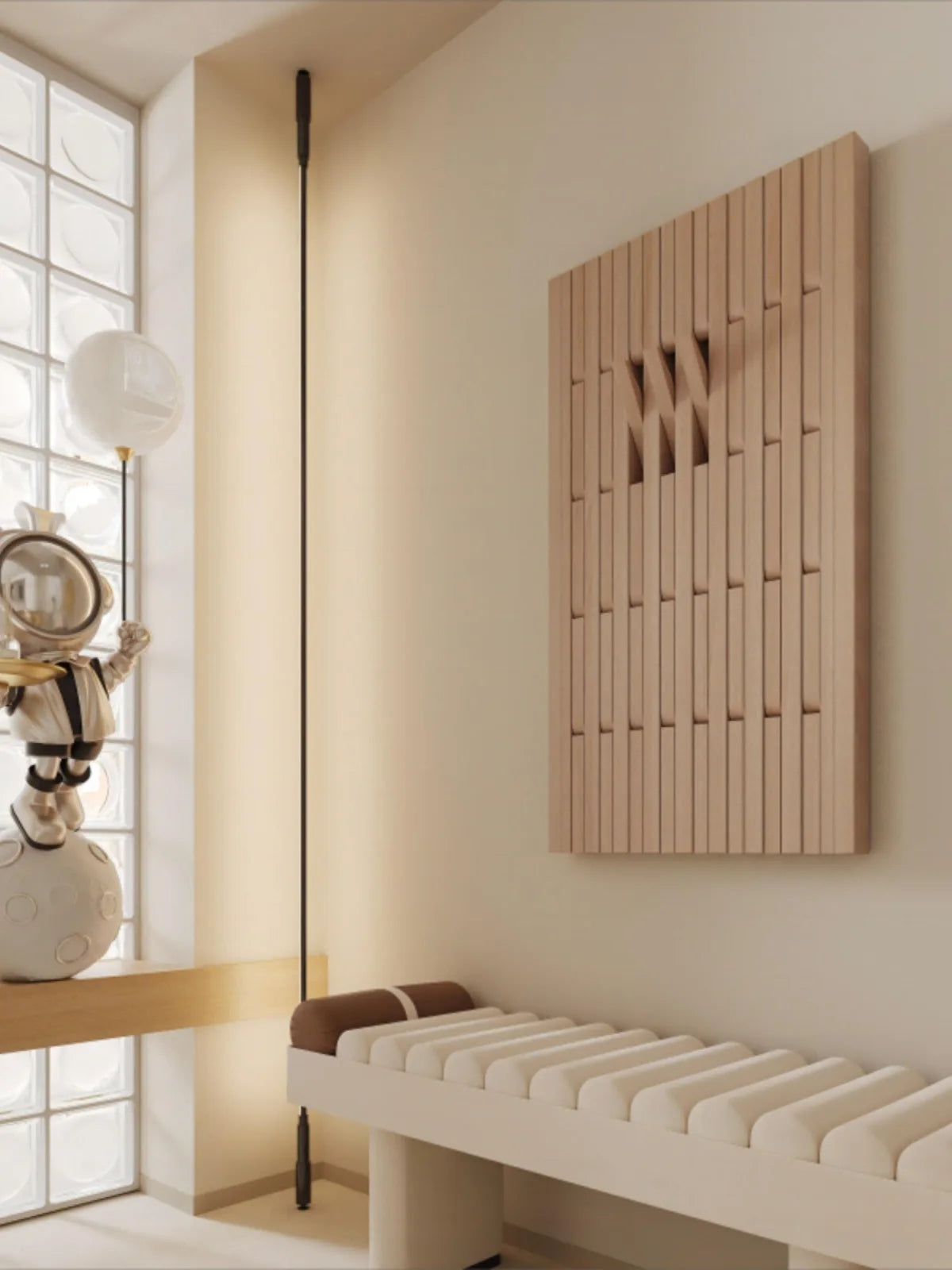 Beech Wood Wall Mounted Coat Rack - Elegant Piano Design Entryway Organizer for Hats, Scarves & Keys - Perfect for Hallway, Bedroom or Office Decor