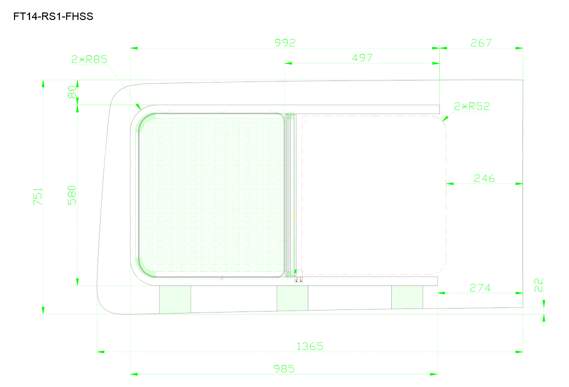 AM Auto Ford Transit Passenger Side Sliding Door Half Slider Screened Window (FT14 RS1 FHSS P) - Replacement Screen for Van Ventilation & Bug Protection - Perfect for Camping, Road Trips & Delivery Vans