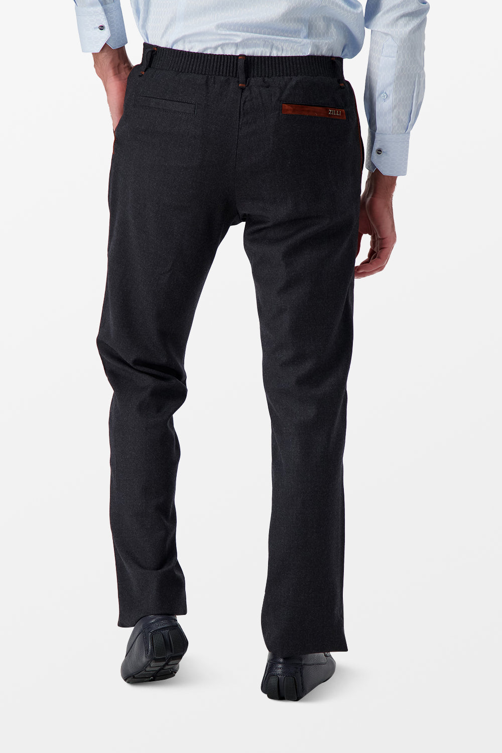 Zilli Grey Classic Trousers for Men - Premium Slim Fit Dress Pants for Business & Office Wear - Comfortable Formal Work Pants for Professional Style
