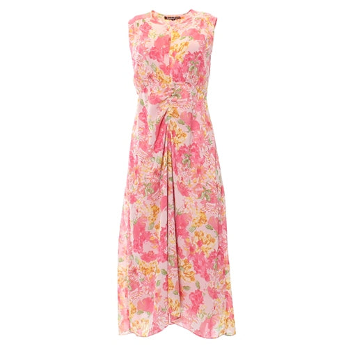 BENA Floral Print Dress for Women - Pink Summer Dress, Casual & Party Wear, Perfect for Beach, Vacation, and Date Nights