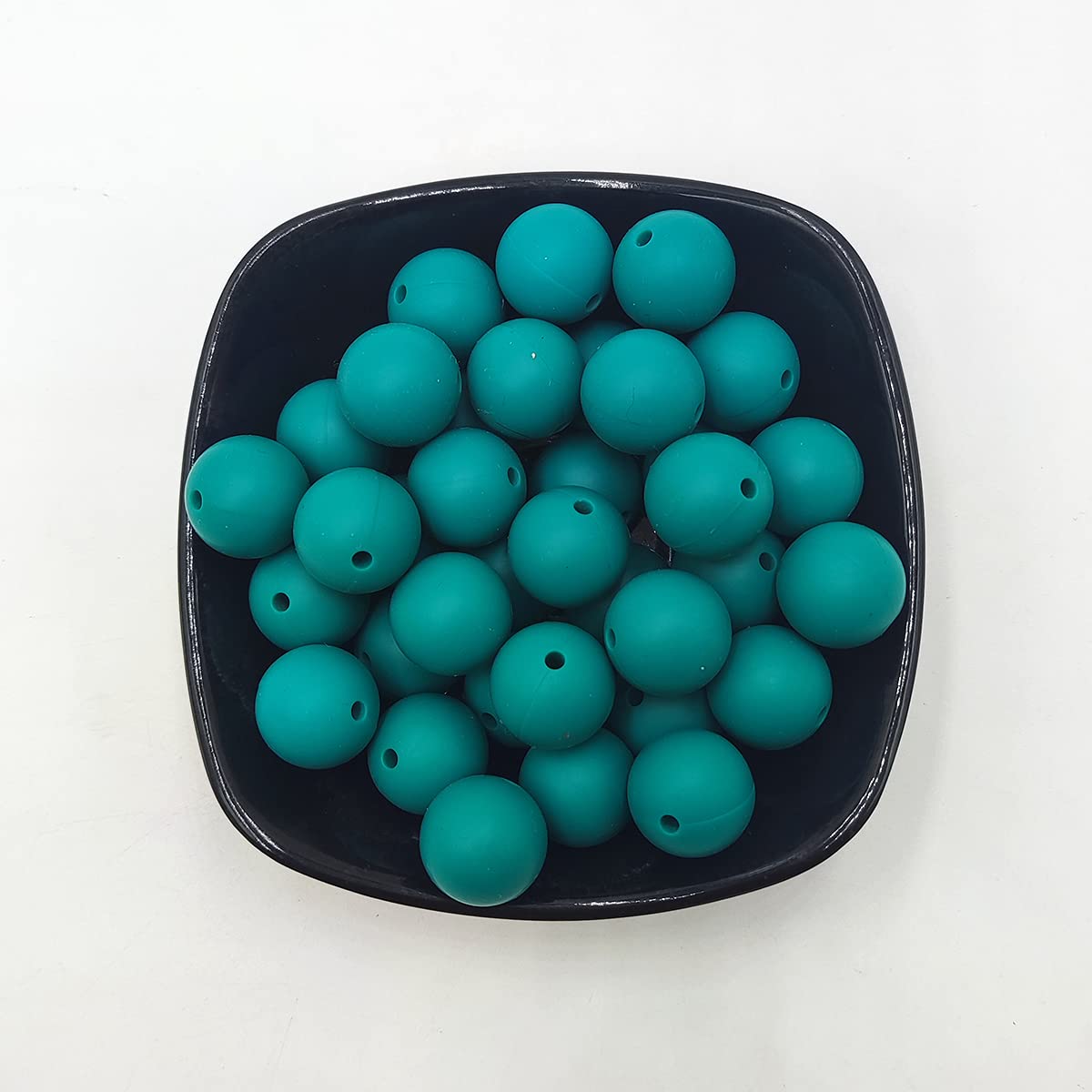 15mm Silicone Pearl Beads 50pcs - DIY Jewelry & Keychain Making for Women