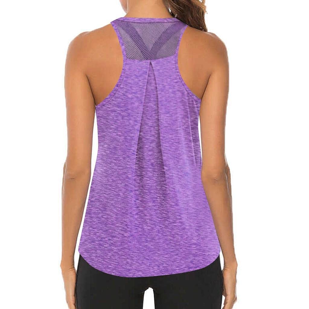 FABIURT Women's Tank Tops - Breathable Workout Shirts for Yoga, Gym & Sports | Dressy Athletic Tops for Exercise & Casual Wear | Perfect for Fitness, Running & Everyday Comfort