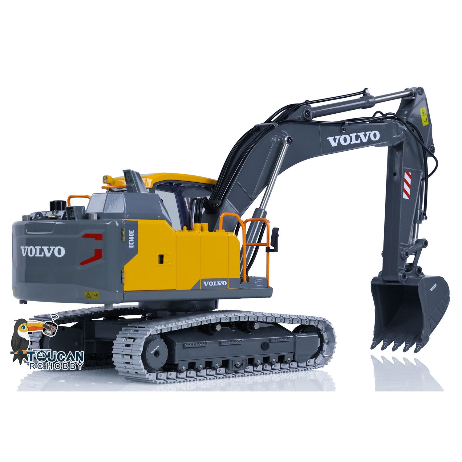1:14 Scale RC Excavator Toy - Full Alloy Metal Double E E010 EC160E Remote Control Construction Vehicle - Realistic Engineering Digger for Kids & Adults - Perfect for Outdoor Play, Construction Site Simulation & STEM Learning