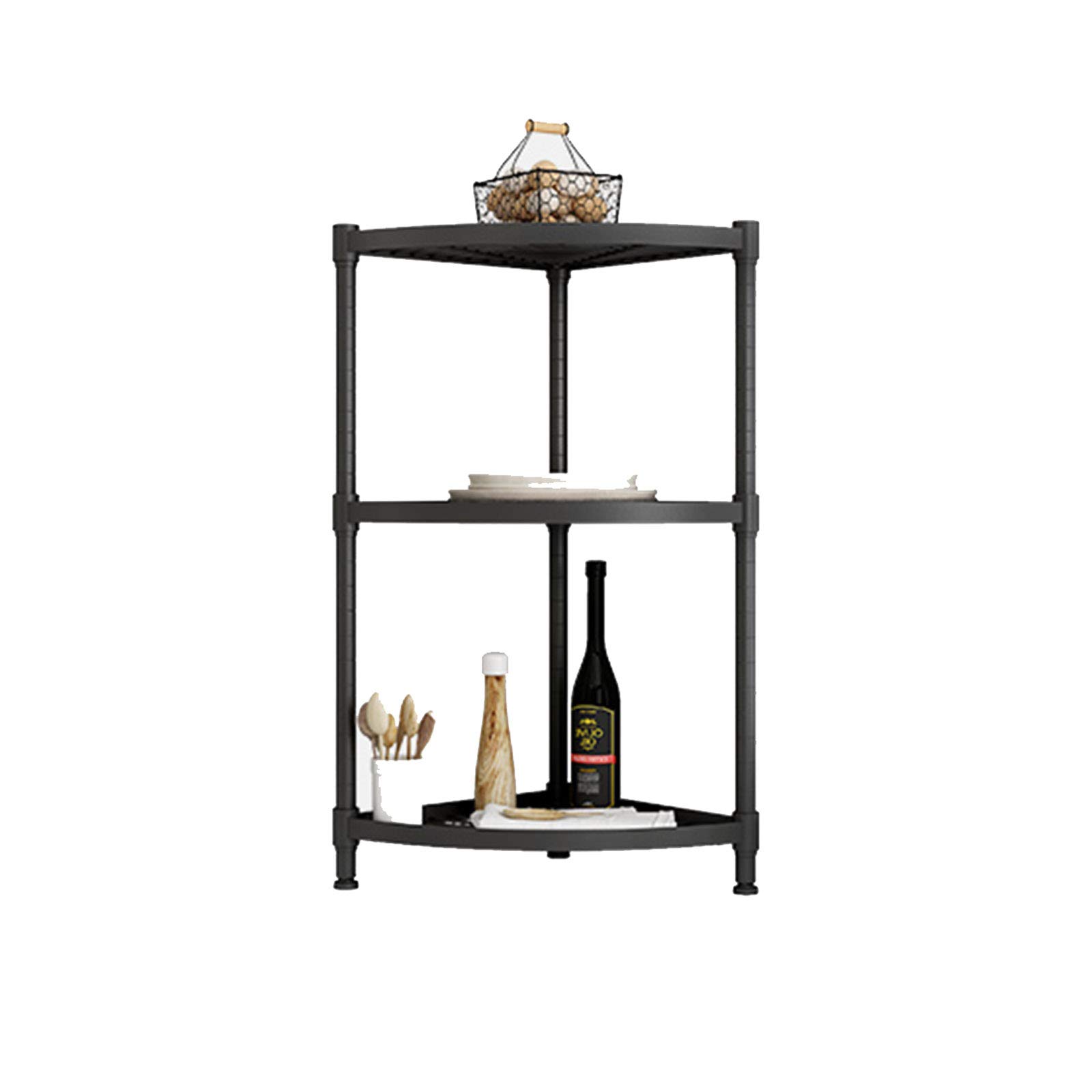 Stainless Steel Kitchen Corner Shelf - Rustic Corner Storage Rack for Plants, Books & Decor | Space-Saving Solution for Living Room, Home Office & Small Kitchens | Perfect for Organizing Spices, Cookbooks & Indoor Plants