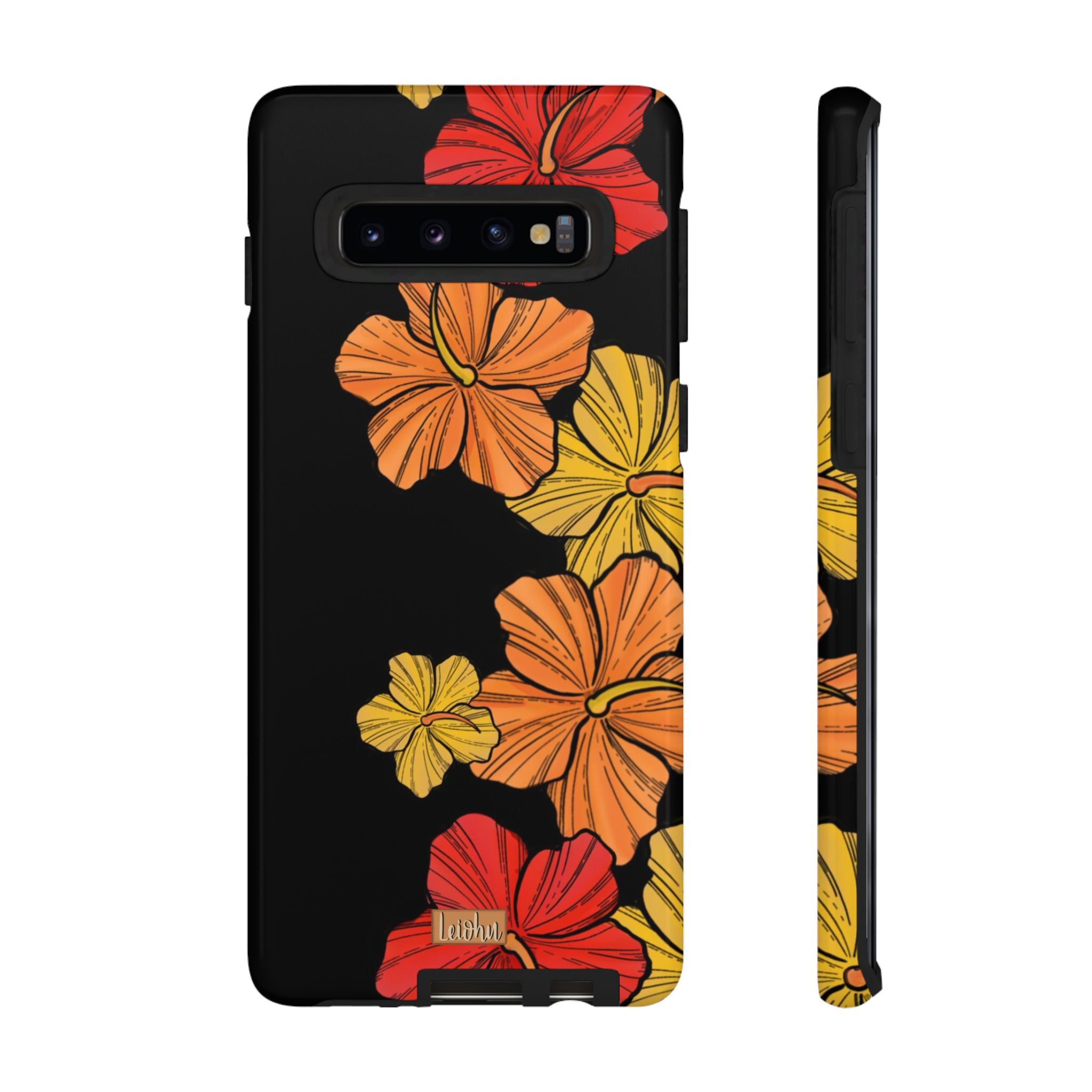 Vintage Hibiscus Pattern Samsung Galaxy Phone Case - Stylish Protective Cover for Galaxy S21/S20/S10/Note 20 - Perfect for Everyday Use, Travel & Gifting