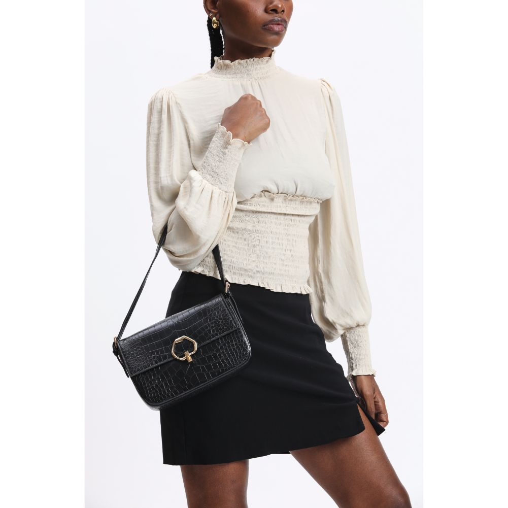 Ryerson Genuine Leather Crocodile Embossed Crossbody Bag for Women - Stylish & Durable Handbag for Daily Use, Work, Travel, and Special Occasions