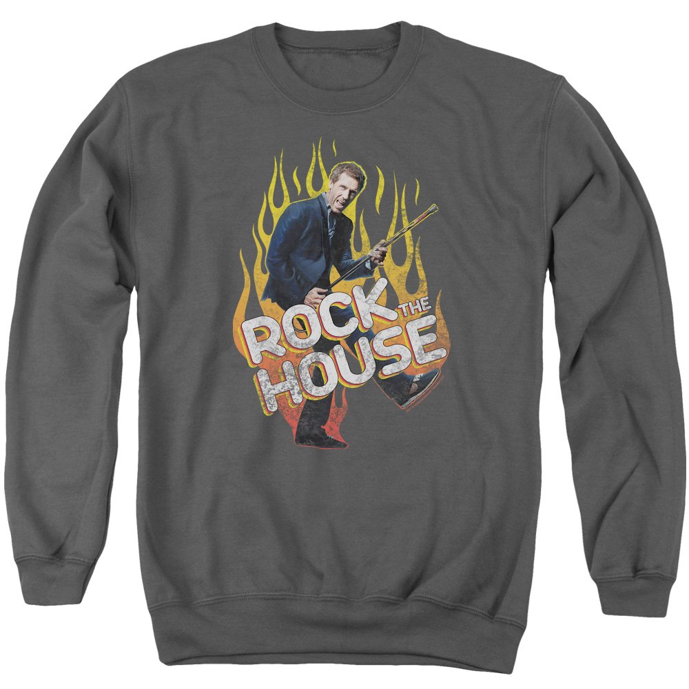House Rock The House Unisex Adult Crewneck Sweatshirt for Men & Women | Comfortable Casual Wear for Everyday, Street Style & Lounge