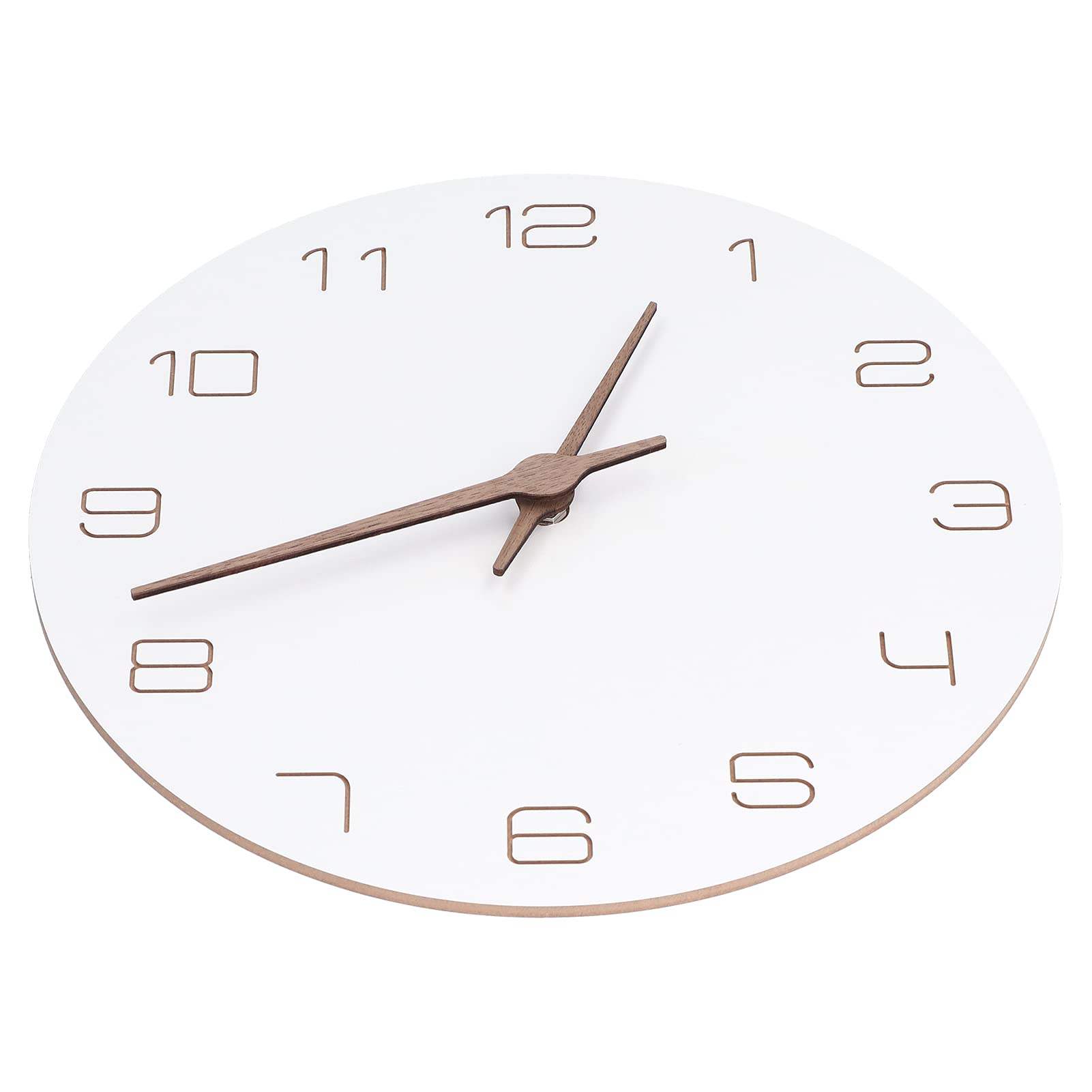 Silent Non-Ticking Wooden Wall Clock for Office & Living Room - Modern Home Decor, Quiet Analog Clock for Bedroom, Kitchen, Study Room (12 Inch)