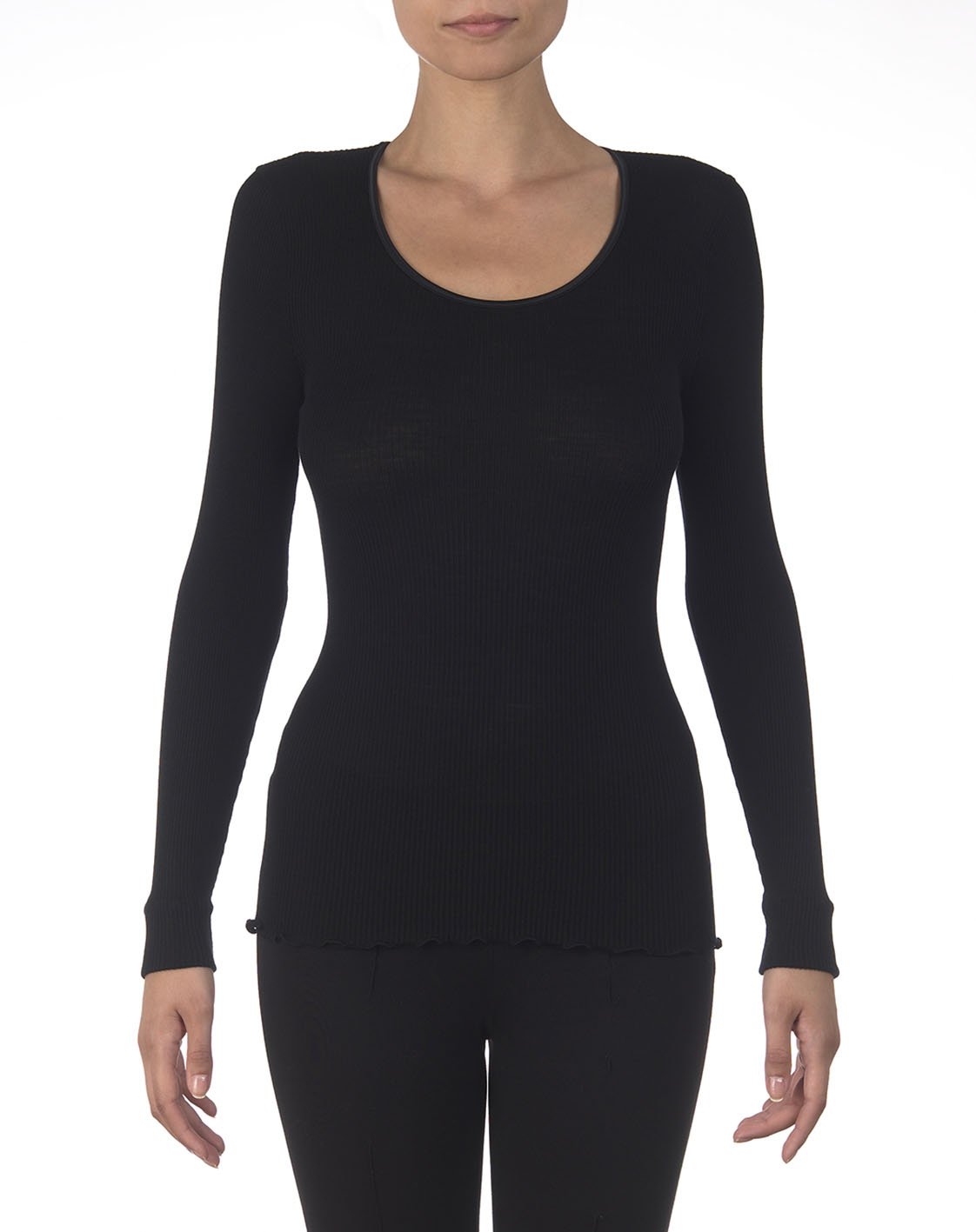 Oscalito 3426 Women's Wool Long Sleeve Top - Soft Warm Winter Sweater for Layering, Office & Casual Outfits