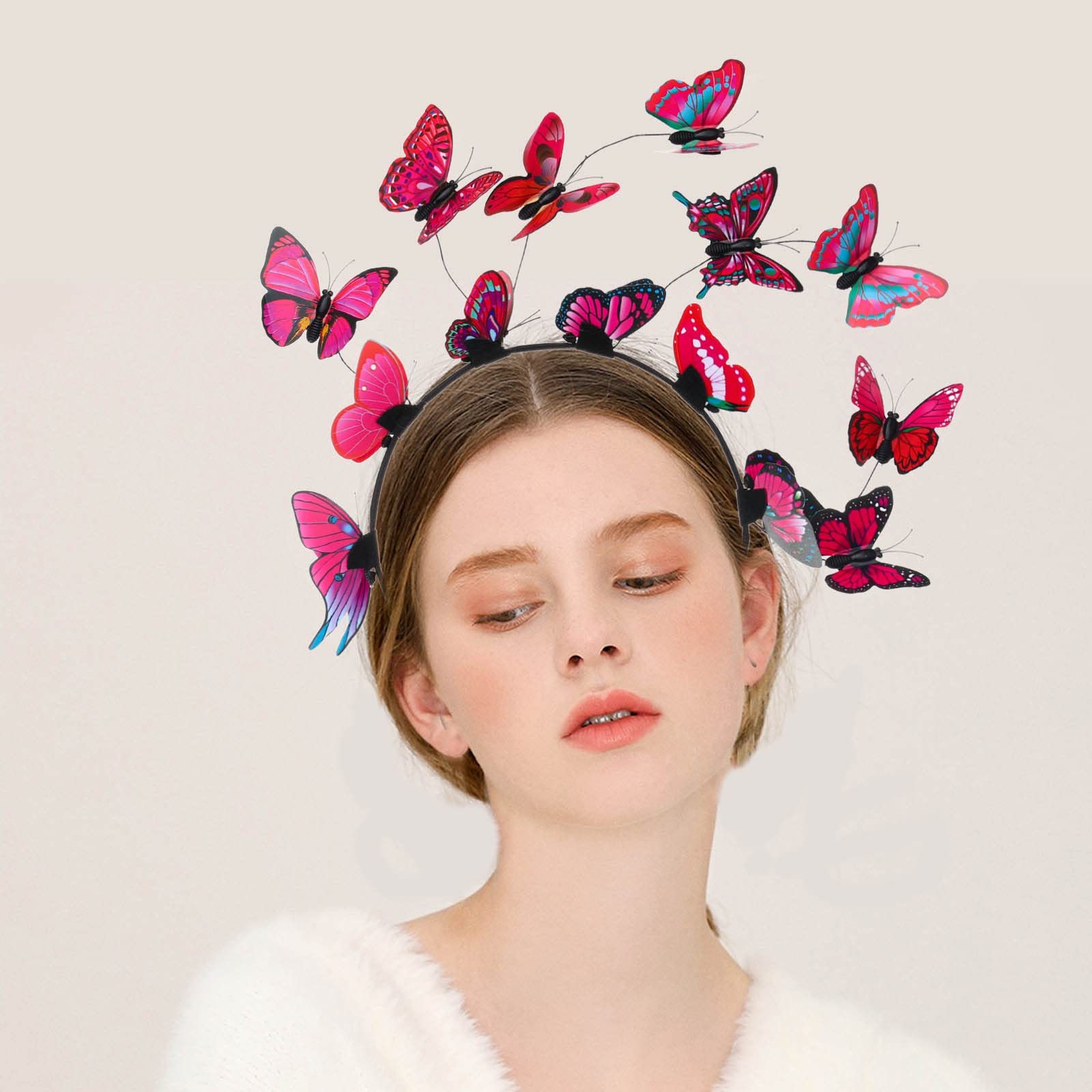 Boho Butterfly Headbands for Women - Elastic Hair Bands for Festival, Halloween Costume & Bohemian Hair Accessories | Perfect for Music Festivals, Costume Parties & Everyday Boho Style