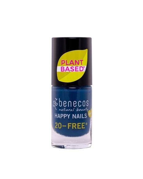 Benecos 8-Free Vegan Nail Polish - Nordic Blue | Non-Toxic, Cruelty-Free Nail Lacquer for Women | Perfect for Everyday Wear, Parties & Special Occasions
