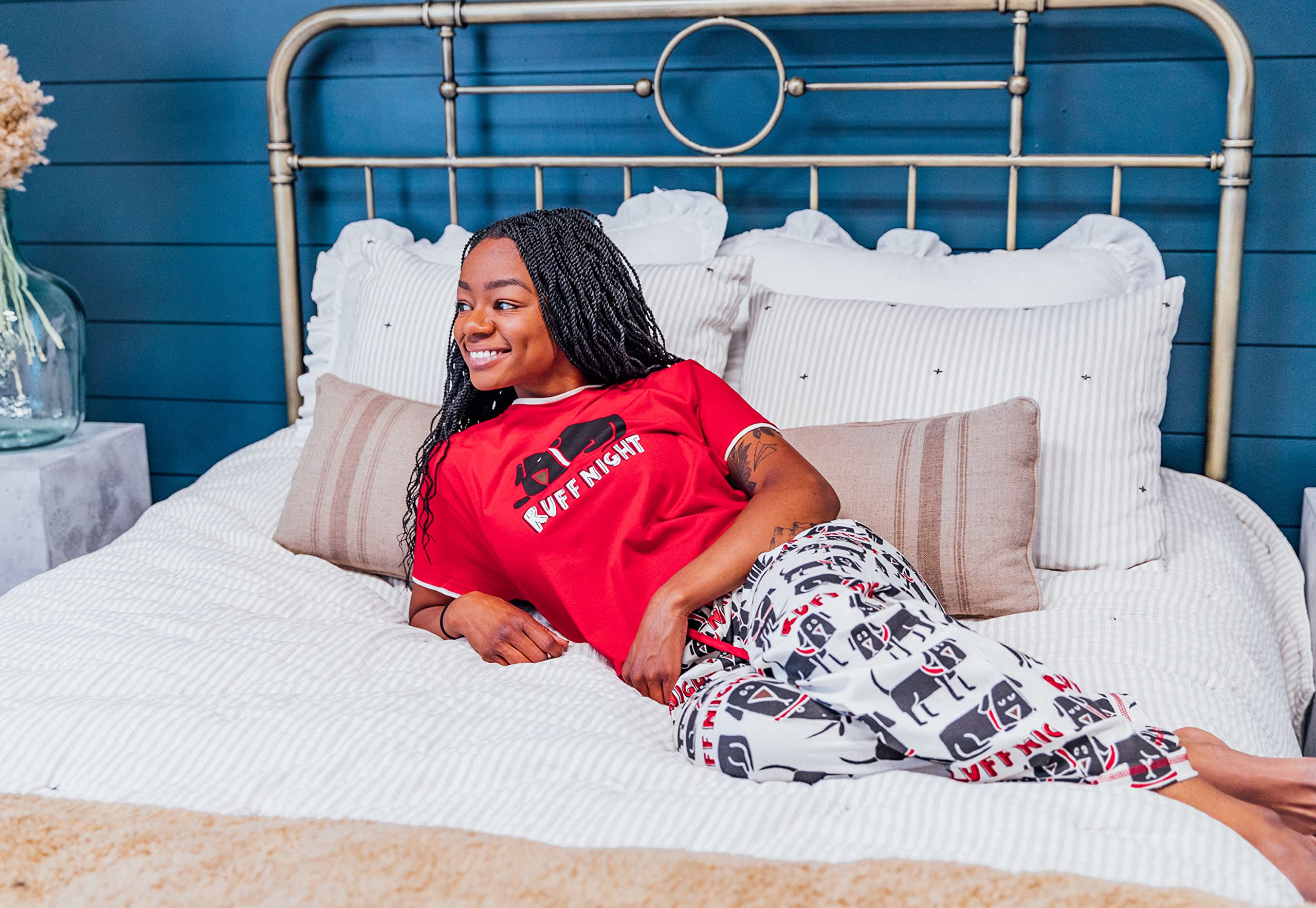 Lazy One Women's Pajama Set - Soft Short Sleeve Sleepwear with Cute Prints, Relaxed Fit for Lounge & Sleep | Perfect for Home Relaxation, Sleepovers & Cozy Nights
