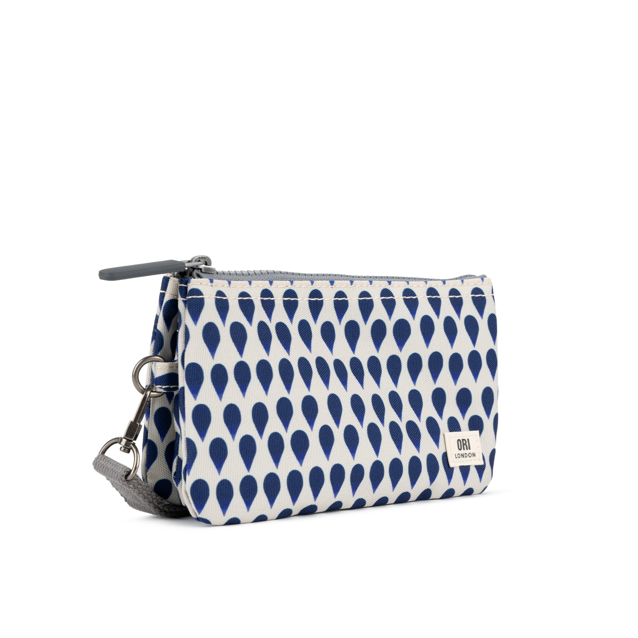 Carnaby Indigo Rain Recycled Canvas Crossbody Bag with Adjustable Wrist Strap - Perfect for Travel, Shopping, and Everyday Use