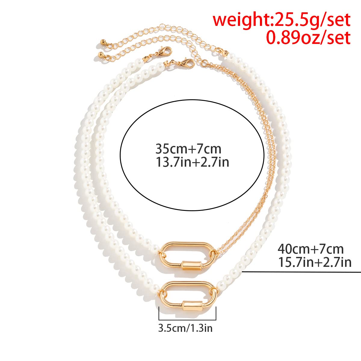 Bohemian Pearl Choker Necklace Set for Women - Gold Y2K Style