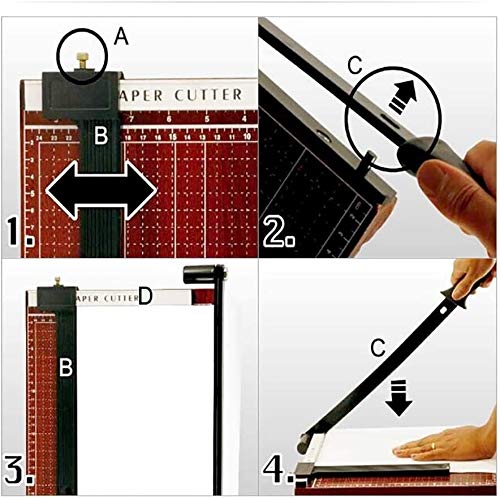 Professional A4 Paper Cutter & Trimmer - Heavy Duty Steel Scrapbooking Tool for Office, Photos, Labels & Craft Projects | Perfect for Document Cutting, Photo Albums & DIY Projects
