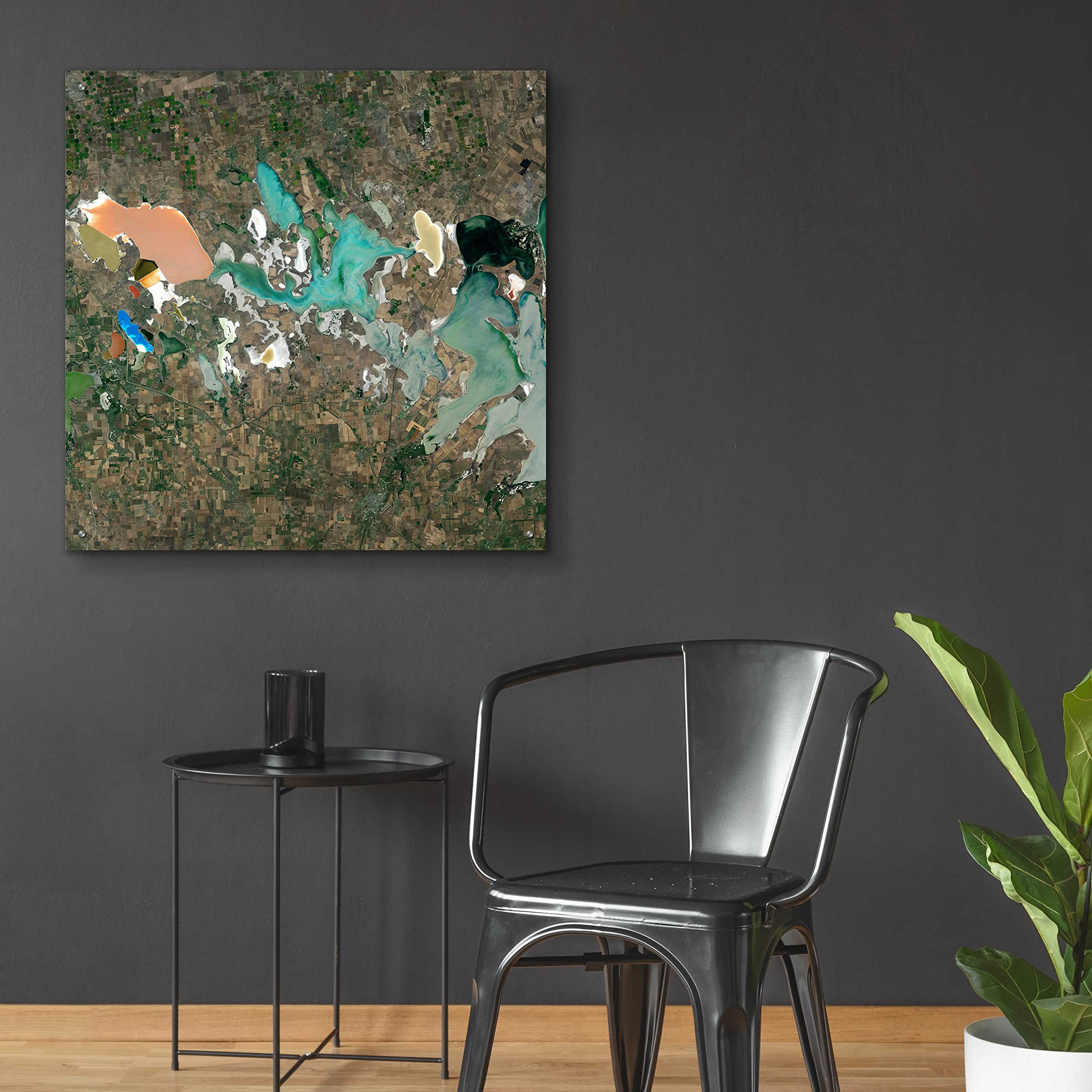 Epic Art 'Earth as Art: Putrid Sea' - 36x36 Inch Modern Acrylic Glass Wall Decor - Stunning Home & Office Wall Art for Living Room, Bedroom or Gallery Display