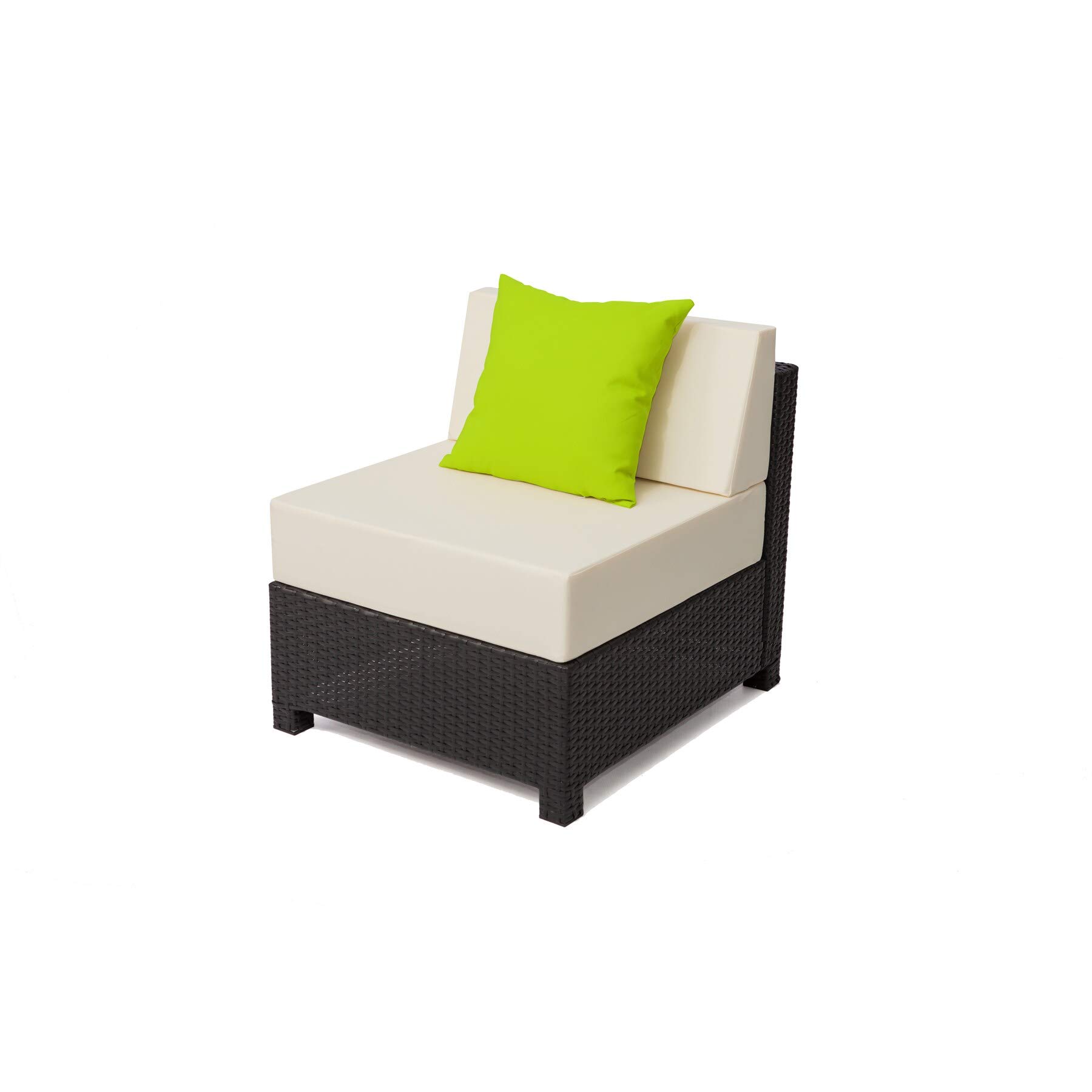 Luxury 8-Piece Black Wicker Patio Sectional Sofa Set with White Cushions - Indoor/Outdoor Furniture for Garden, Poolside & Backyard Relaxation