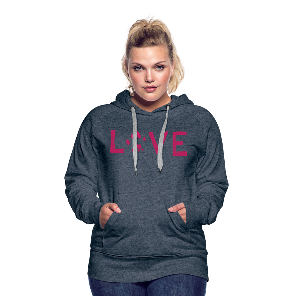 Love Pawprint Contoured Premium Hoodie - Soft & Comfortable Pet Lover Sweatshirt for Women & Men | Perfect for Casual Wear, Dog Walks & Cozy Evenings