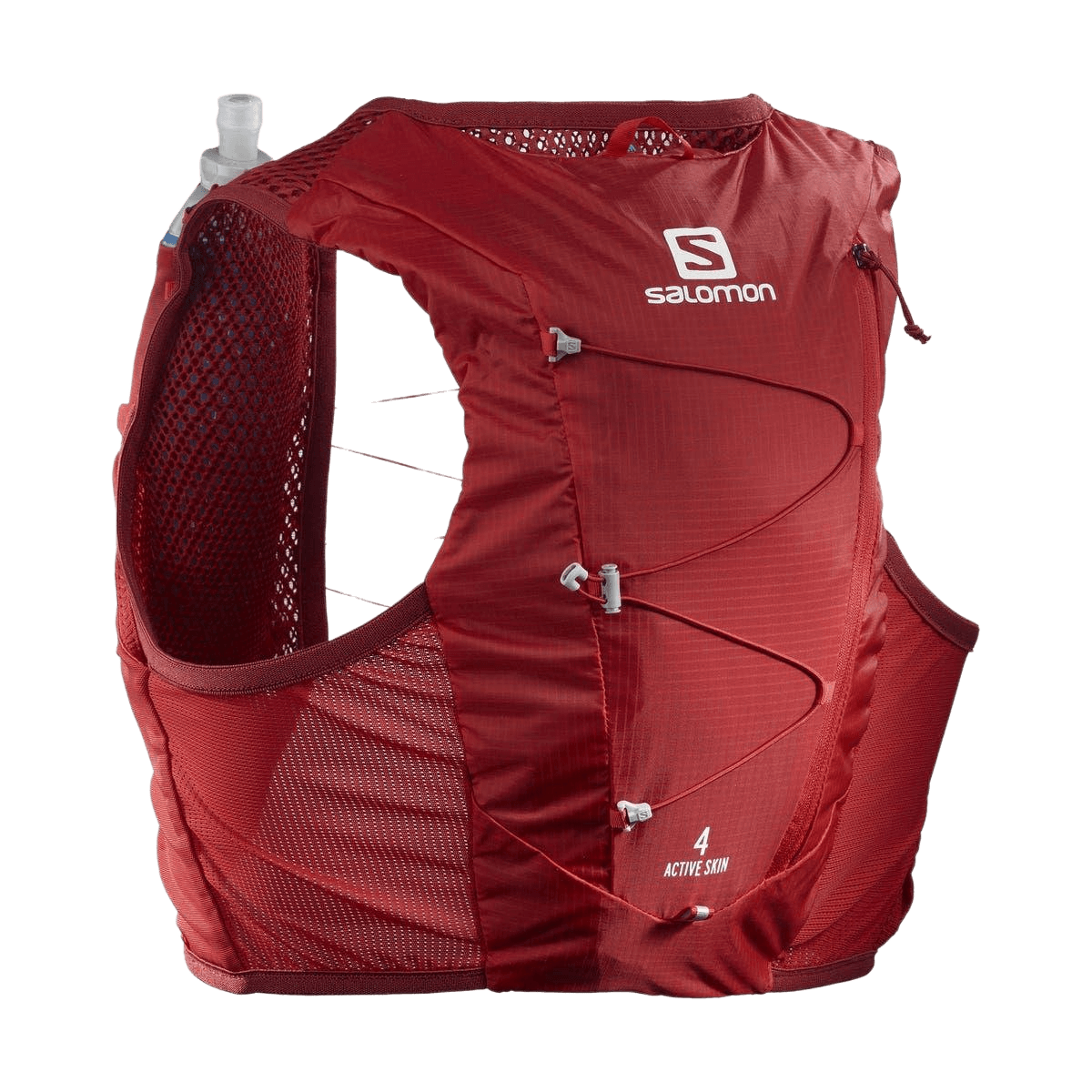 Salomon Active Skin 4 Hydration Running Vest with Water Flasks - Lightweight Breathable Marathon Gear for Trail Runners & Outdoor Enthusiasts